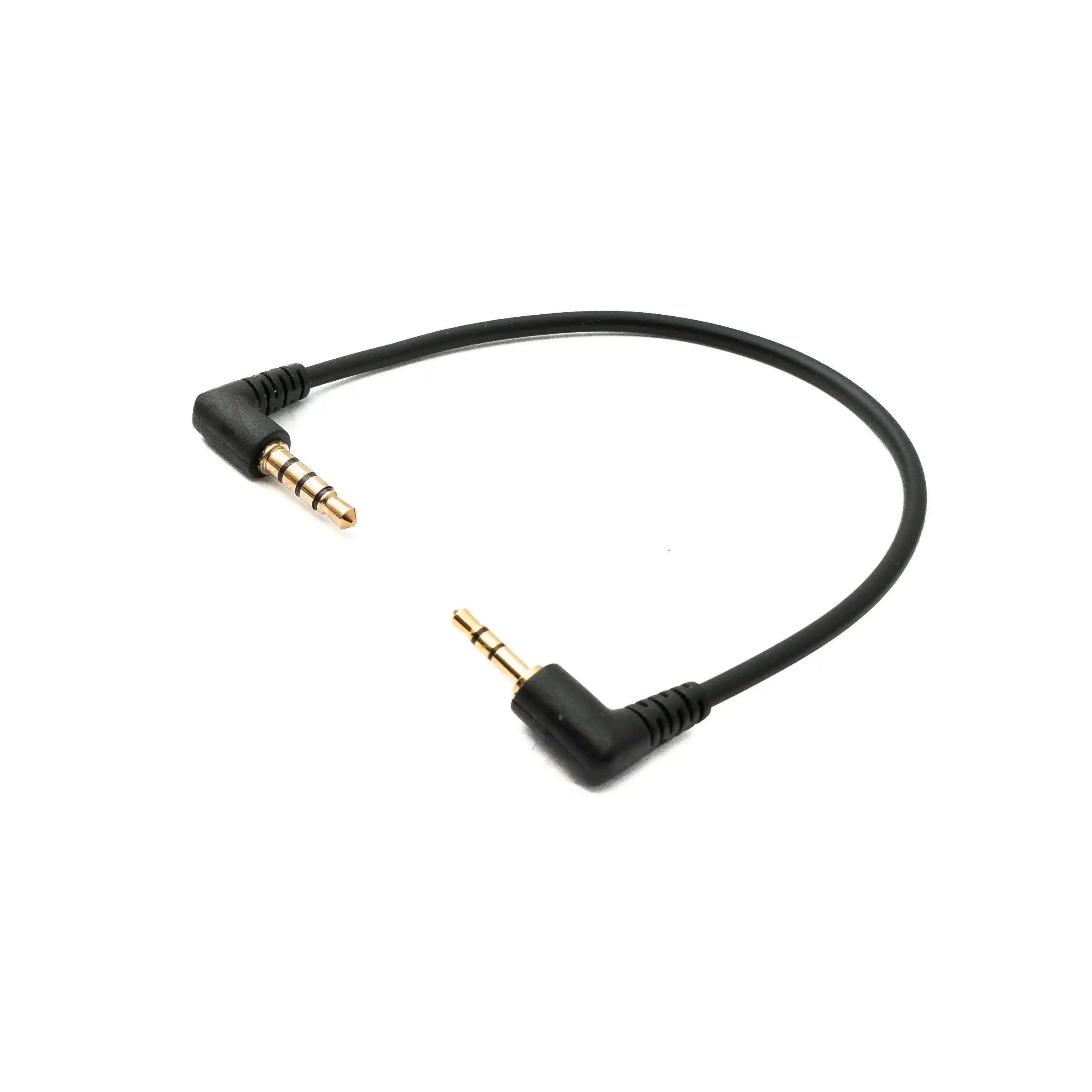 Beidseitig Winkelklinkenkabel 3,5 mm Auf 2,5 mm AUX Schwarz 15 cm Kabellänge Optimale Audioqualität