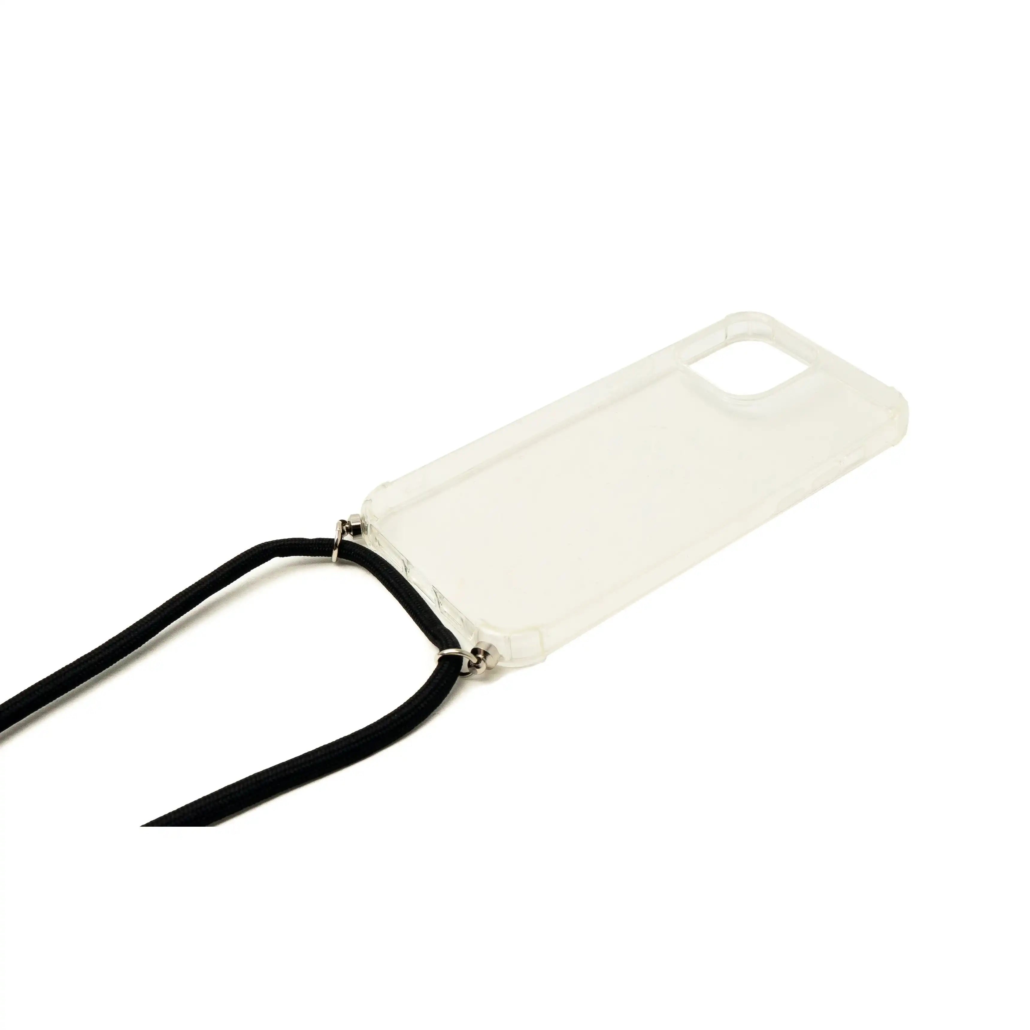 Silikon Schutzhülle Mit Halsband Transparent Für iPhone 14 Pro Hochwertig Robust Trageband