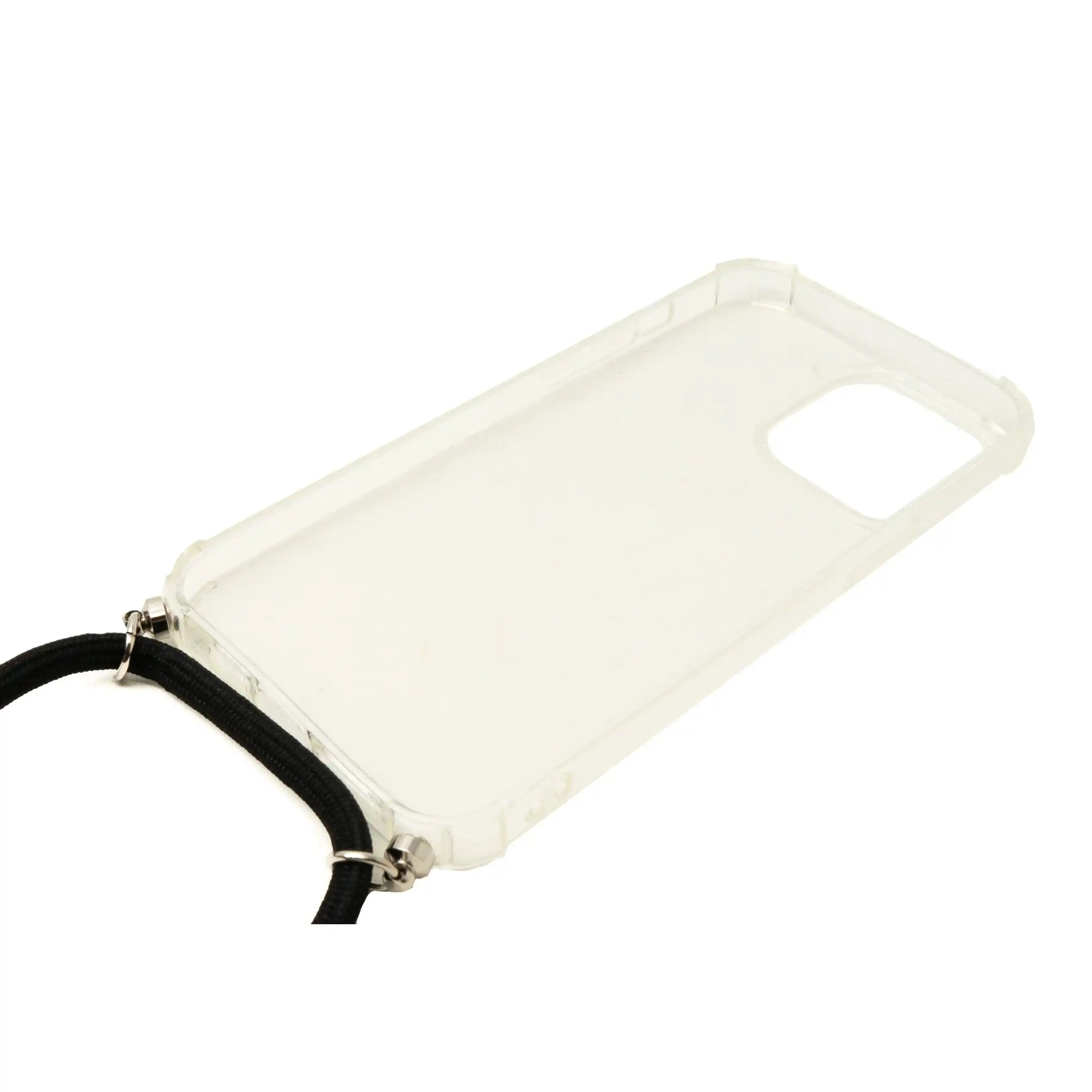 Silikon Schutzhülle Mit Halsband Transparent Für iPhone 14 Pro Hochwertig Robust Trageband