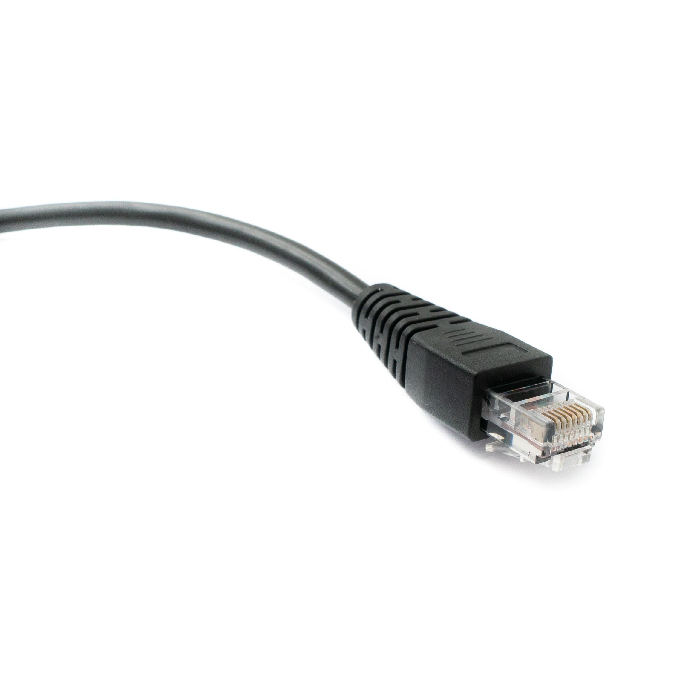 SYSTEM-S LAN Kabel 30 cm RJ45 Stecker zu 8 pin Terminalblock in Schwarz