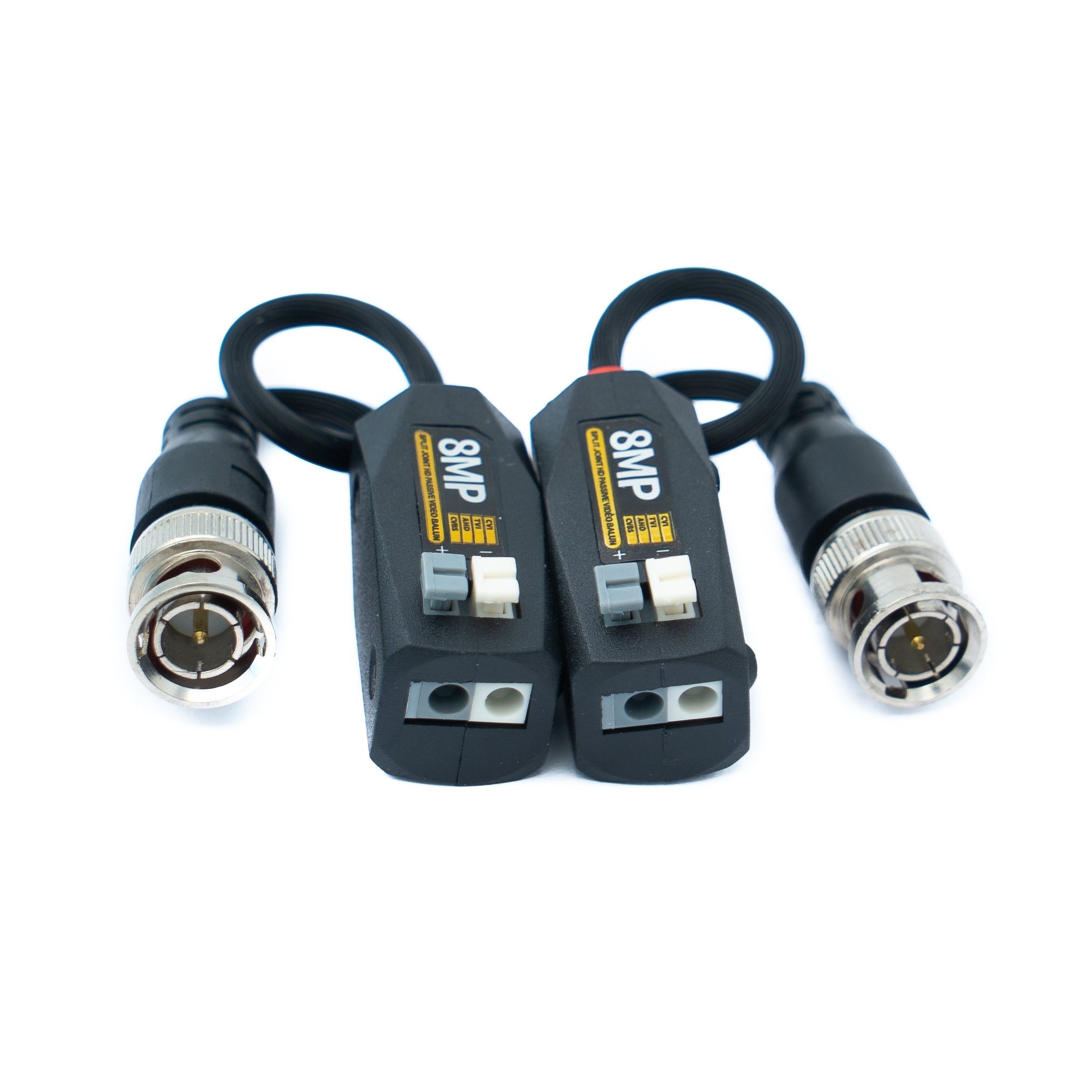 SYSTEM-S Zweier UTP Kabel 10 cm Screw Lock Adapter Zu BNC Stecker Für HD Kameras Schwarz