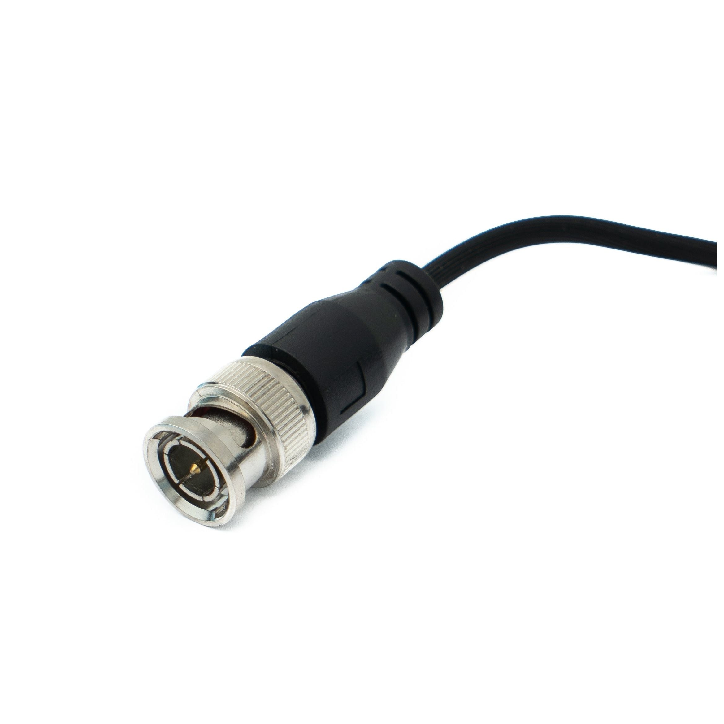 SYSTEM-S Zweier UTP Kabel 10 cm Screw Lock Adapter Zu BNC Stecker Für HD Kameras Schwarz