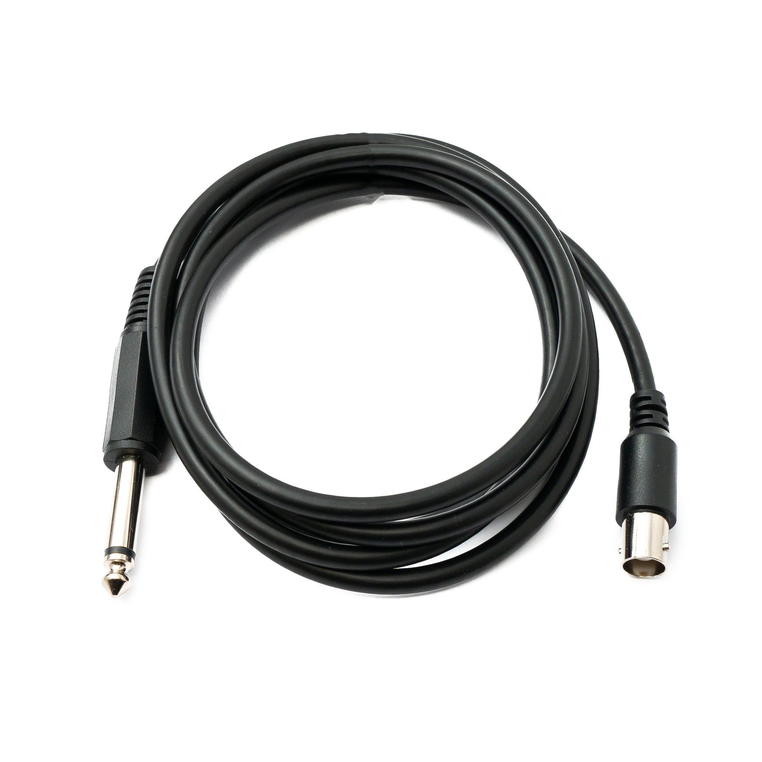 System S Audio Kabel 180 cm Klinke 6,35 mm Zu BNC Stecker Schwarz Zur Umwandlung Von Audio Signalen