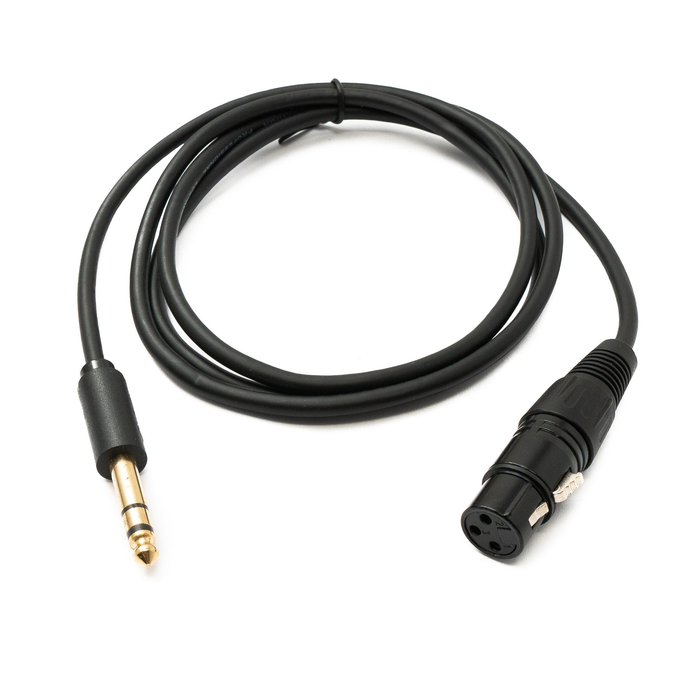 SystemS XLR Kabel 150 cm 3Polig Buchse Auf 6,35 mm Klinke Stecker Schwarz Hochwertig