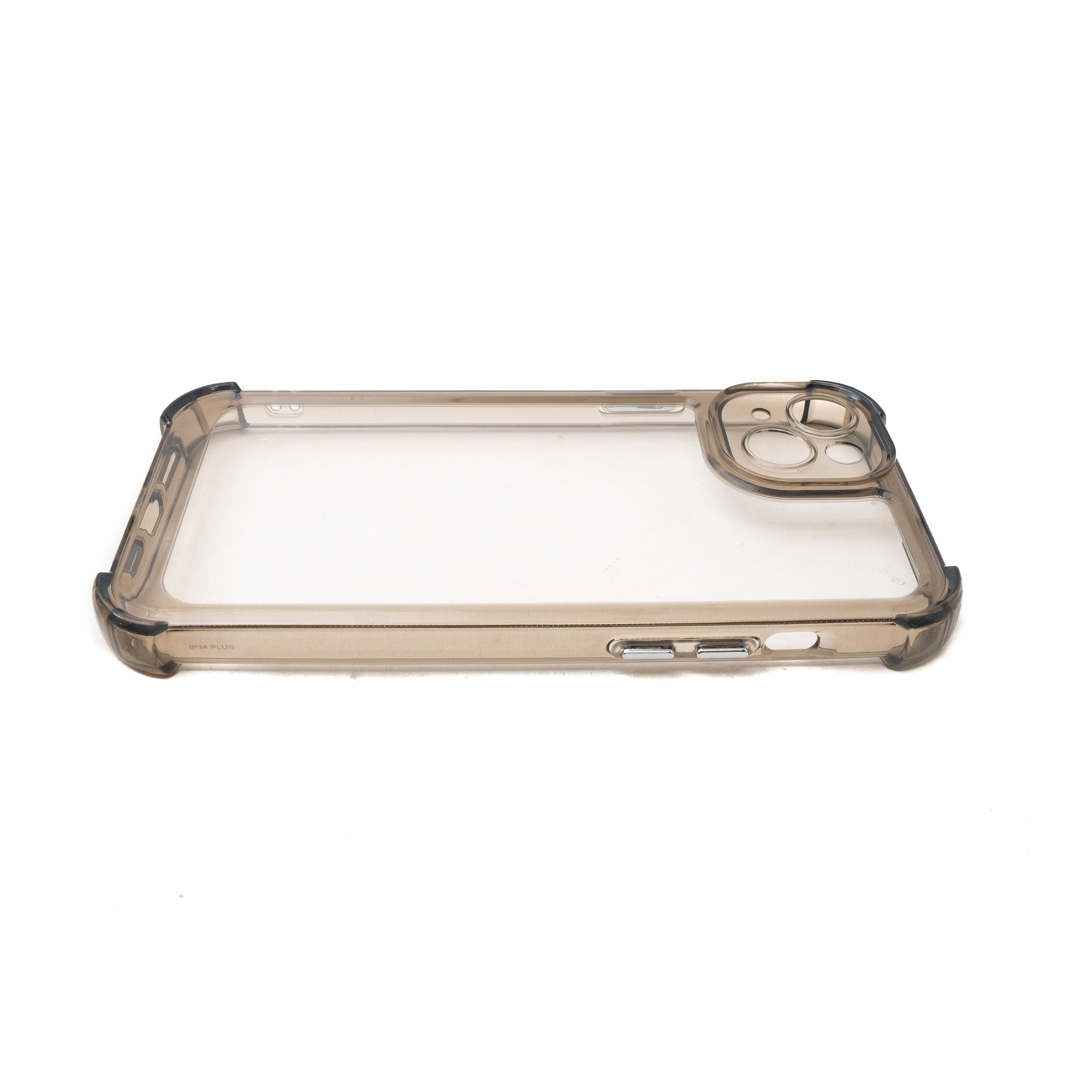 SYSTEM-S Schutzhülle stoßfest aus TPU in Schwarz Transparent Hülle für iPhone 14 Plus