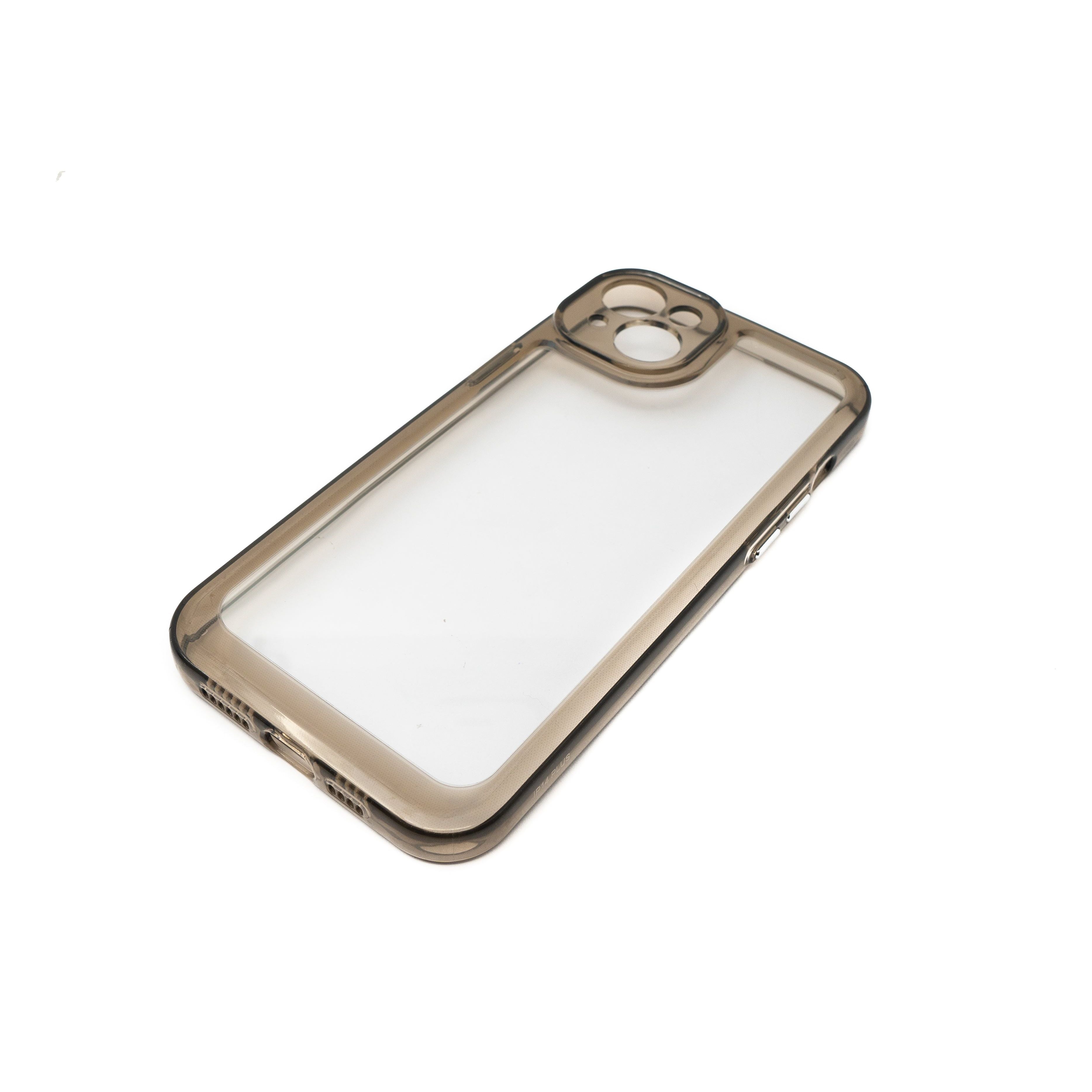 Systemhaus Zakaria Schutzhülle Für iPhone 14 Plus Transparent Schwarz Aus TPU Silikon Stoßfest