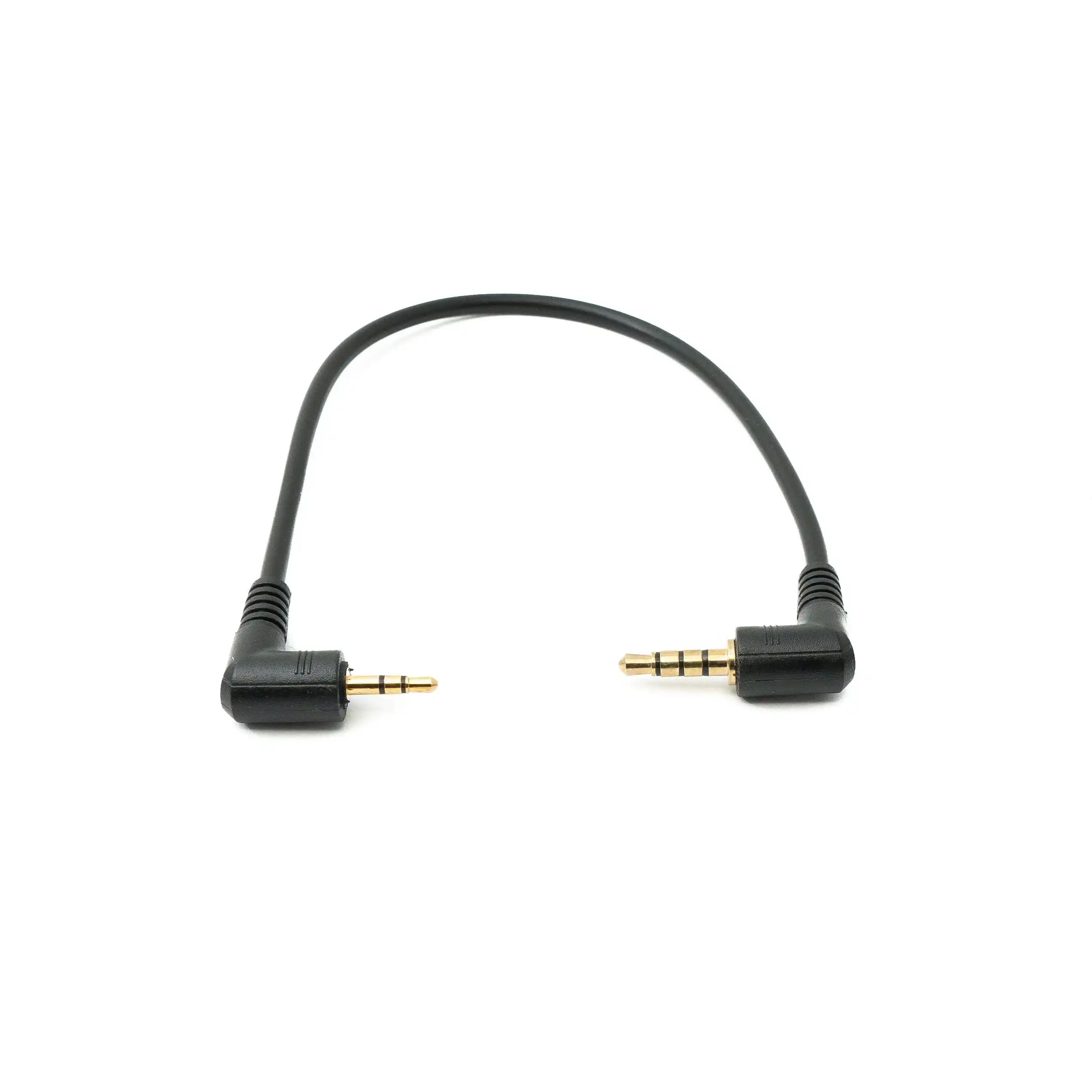 Audio Kabel Winkel Adapter 20 Cm 2,5 Mm Auf 3,5 Mm Klinke Schwarz Für AUX Geräte