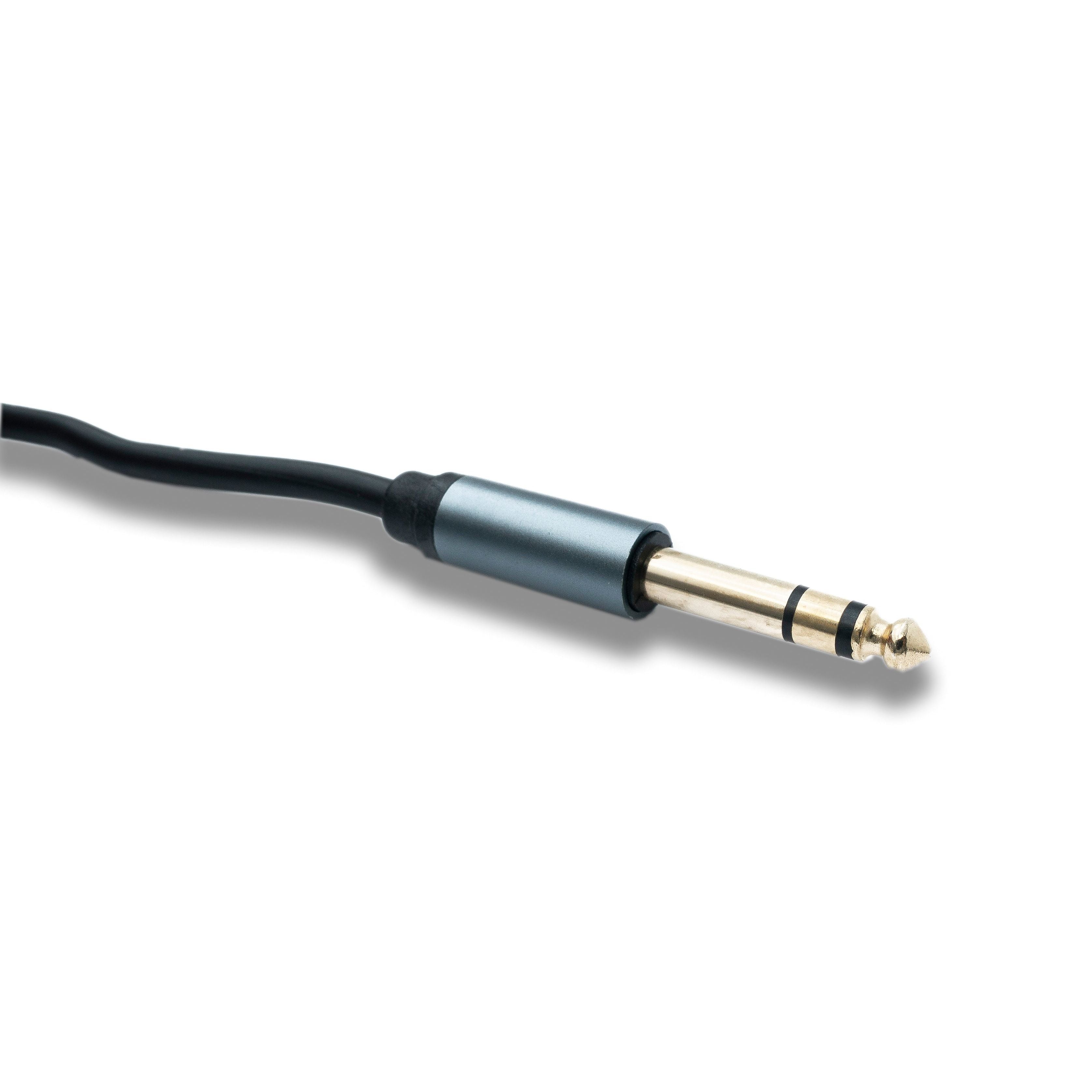 Klinkenkabel 6,35 mm TRS Stereo Von Stecker Zu Stecker Schwarz 180 cm Klarer Klang