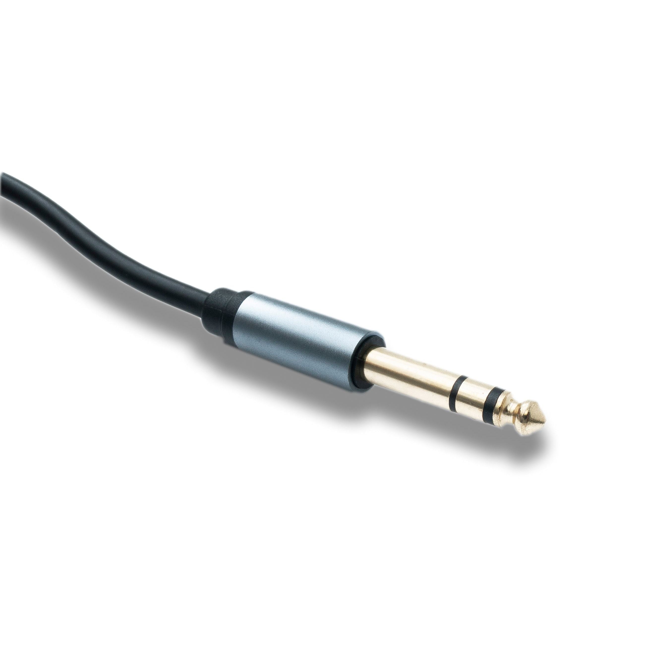 Klinkenkabel 6,35 mm TRS Stereo Von Stecker Zu Stecker Schwarz 180 cm Klarer Klang