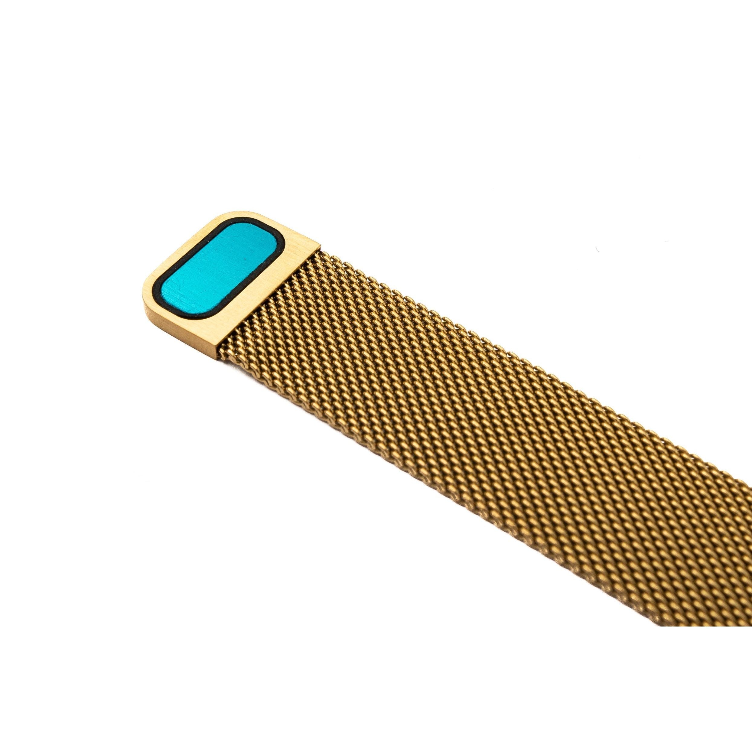 Milanaise Armband 20 Millimeter Gelb Aus Metall Für Huawei Watch Smartwatch Hochwertiges Band