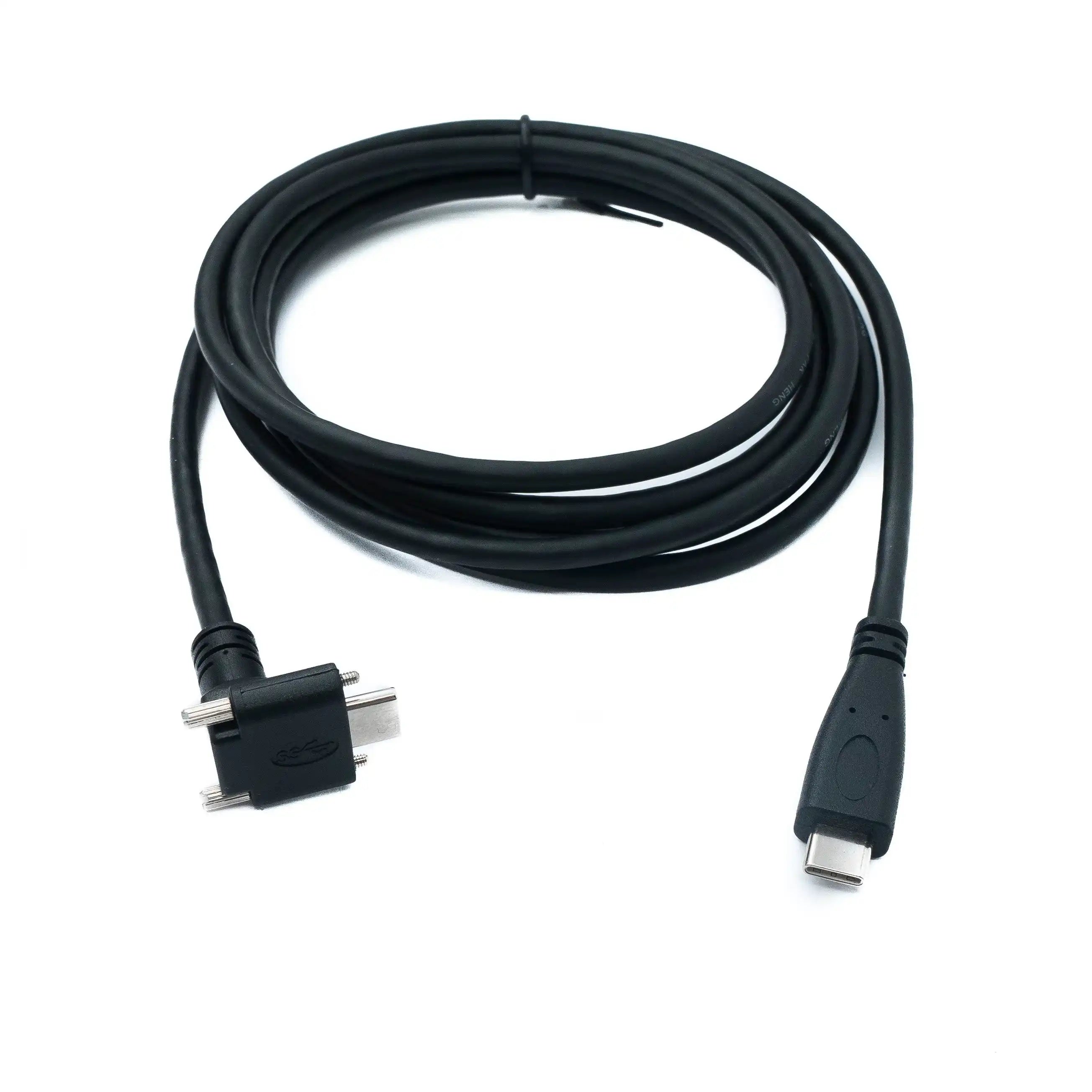 USB 3.1 Gen 2 Kabel Typ C 2 m Panelmontage Winkelstecker Zu Stecker 10 Gbit pro Sekunde 100W