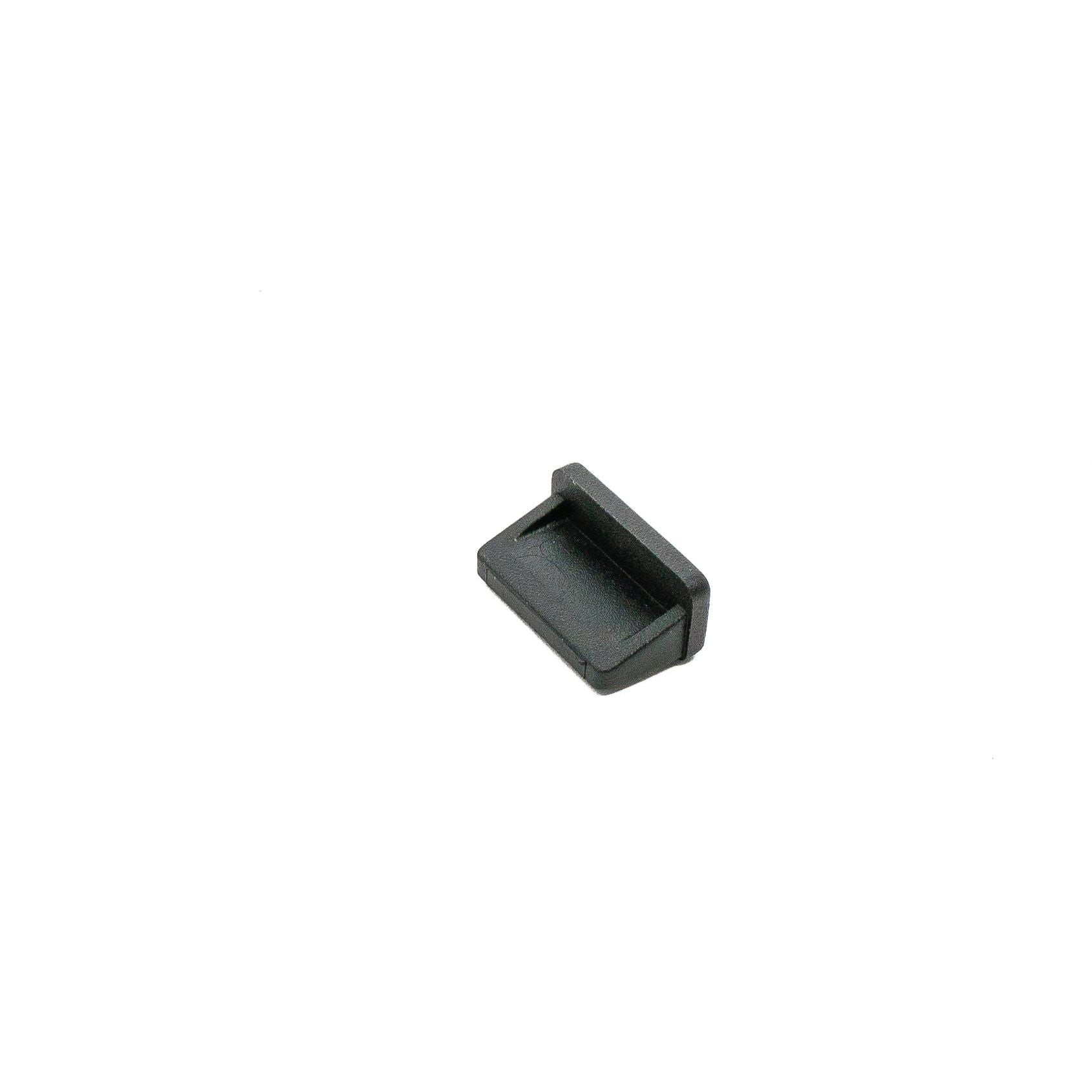 SYSTEM-S 10x USB Typ A Port Abdeckung Silikon Anti Staub Schutz 7 x 2 mm Stecker in Schwarz