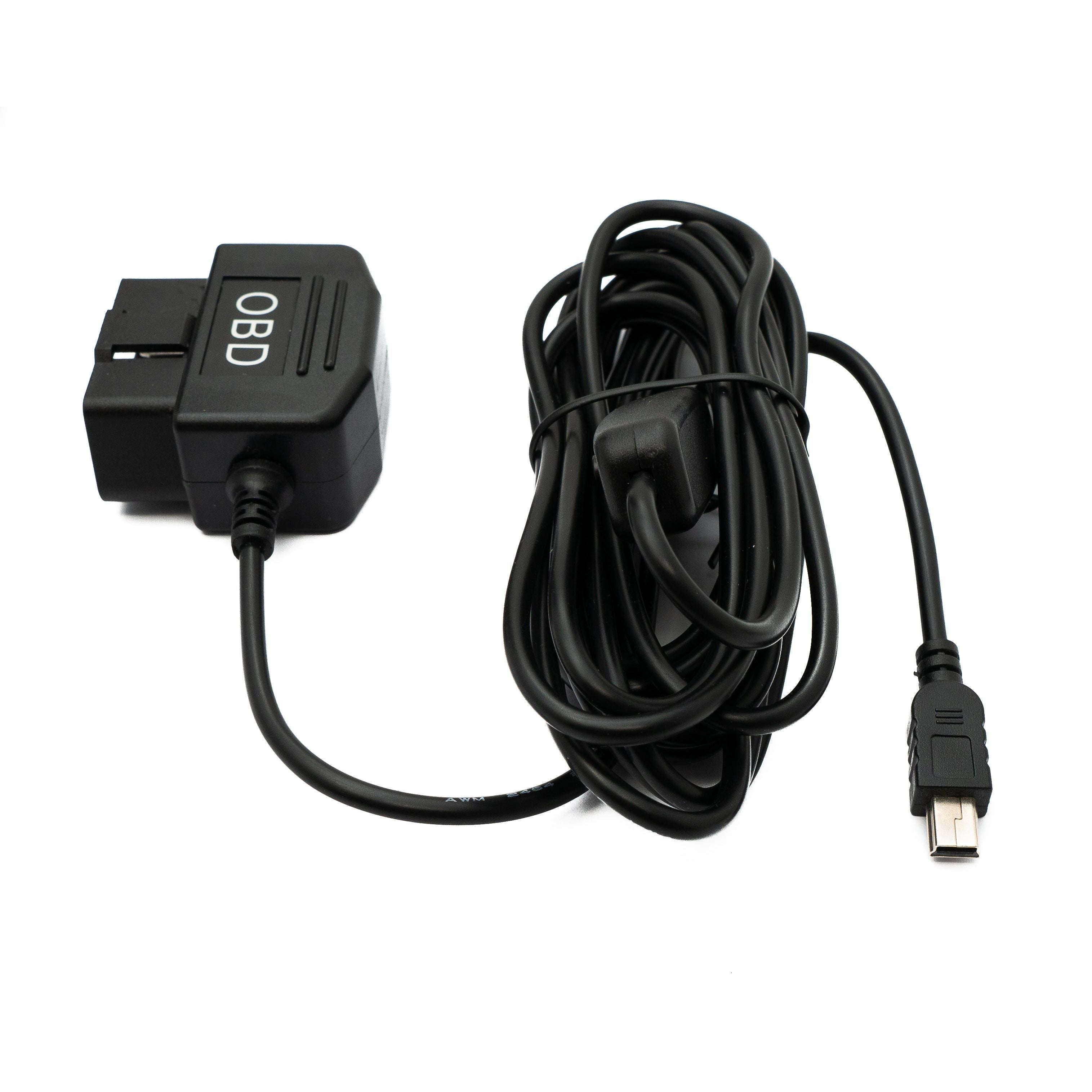 OBD Kabel 350 cm OBD 2 USB 2.0 Mini B Stecker Schalter Gewinkelte Bauweise Schwarz Auto Diagnose