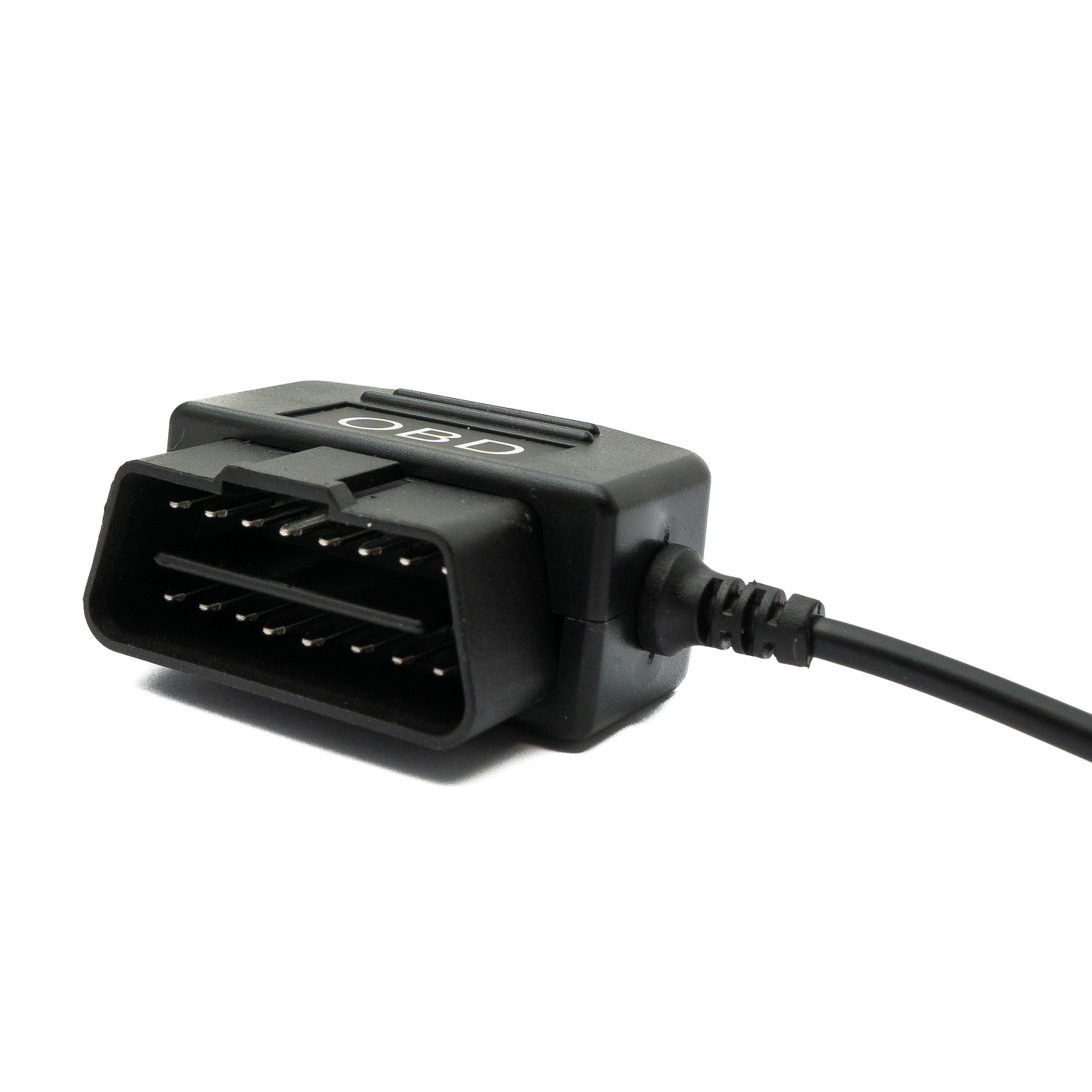 OBD Kabel 350 cm OBD 2 USB 2.0 Mini B Stecker Schalter Gewinkelte Bauweise Schwarz Auto Diagnose