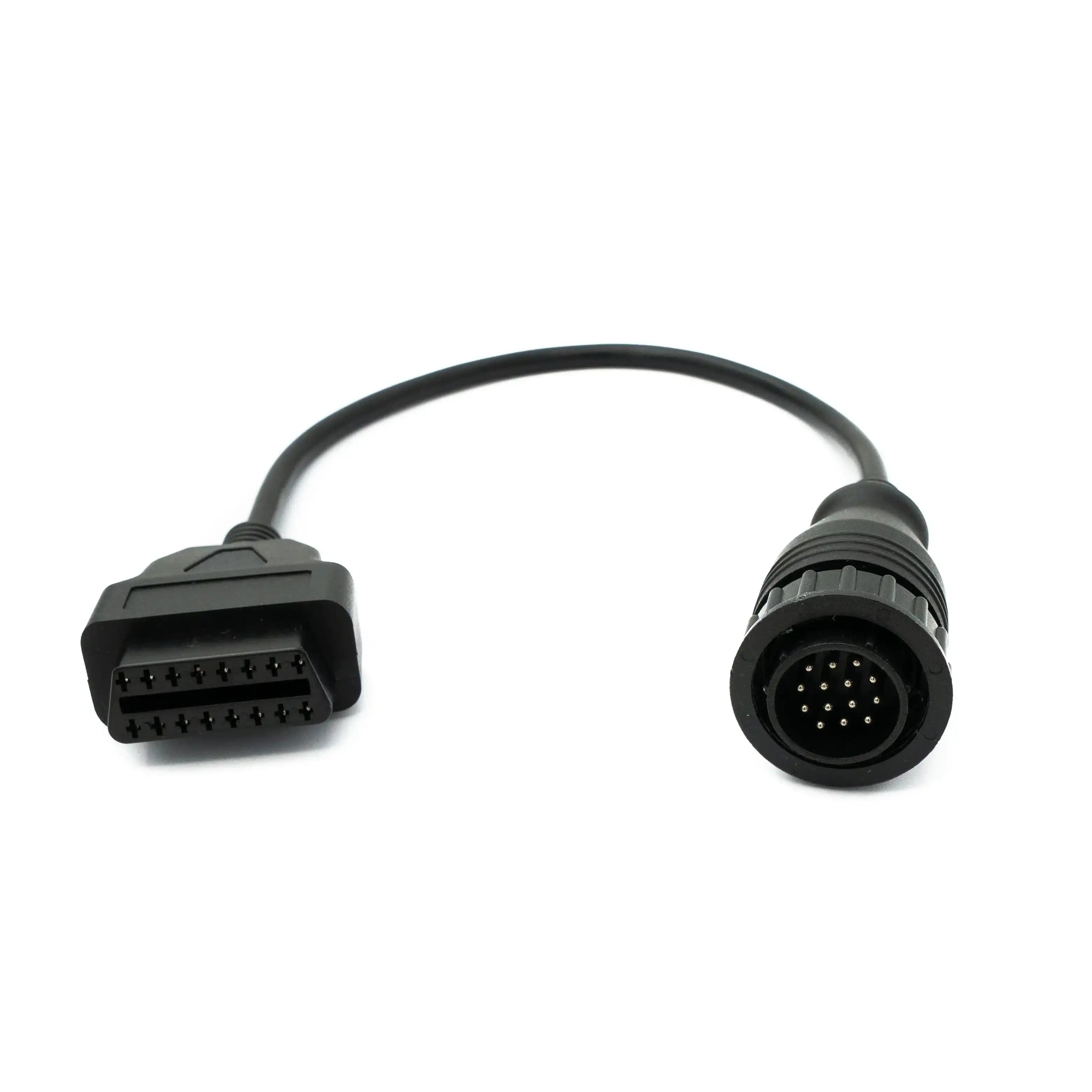 SYSTEM-S OBD Kabel 30 cm OBD 2 Buchse für Mercedes Benz 14pin Schwarz für Auto Diagnose