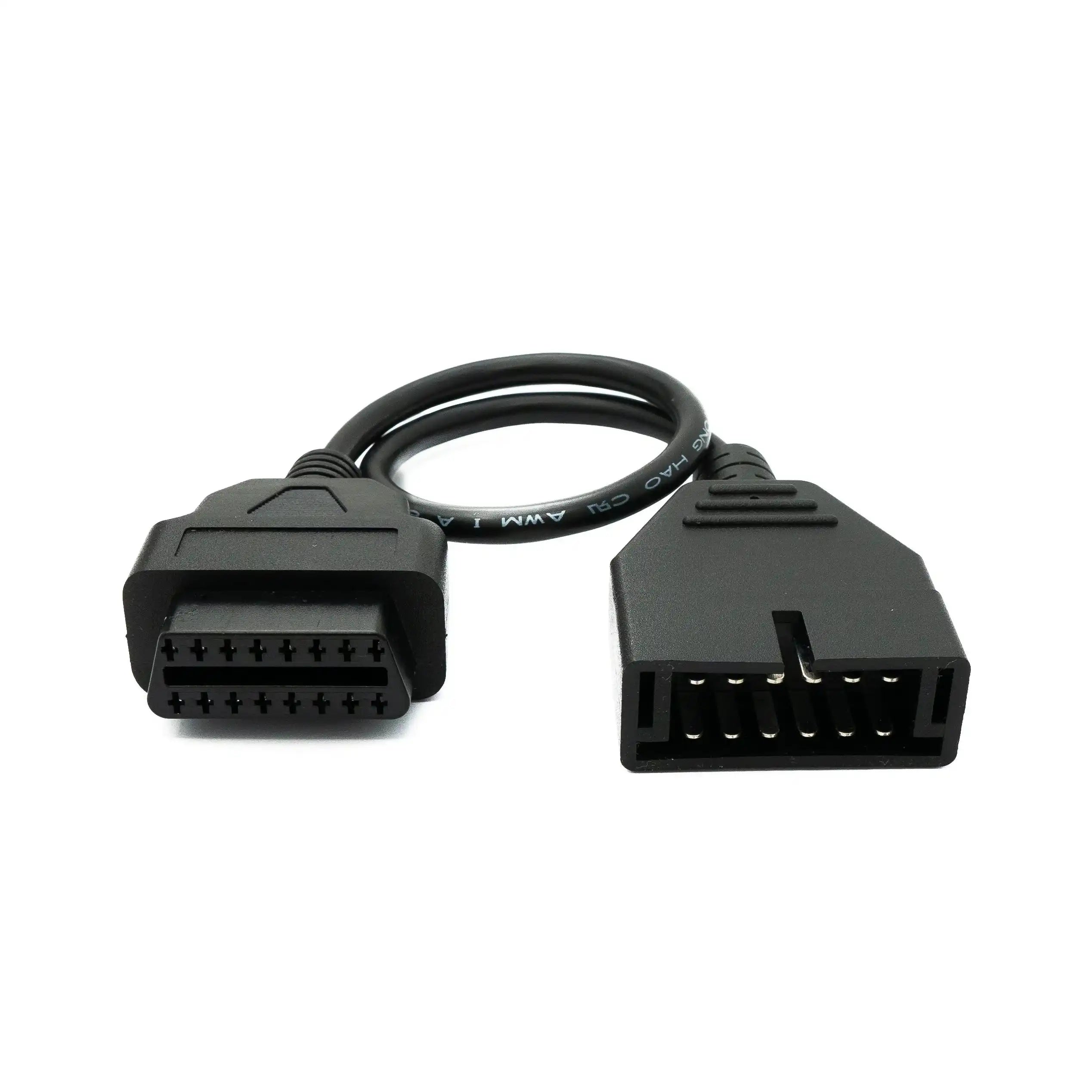 SYSTEM-S OBD Kabel 30cm OBD 2 Buchse für General Motors 12pin Schwarz für Auto Diagnose