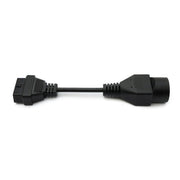 SYSTEM-S OBD Kabel 10 cm OBD 2 Buchse für Mazda 17pin in Schwarz für Auto Diagnose