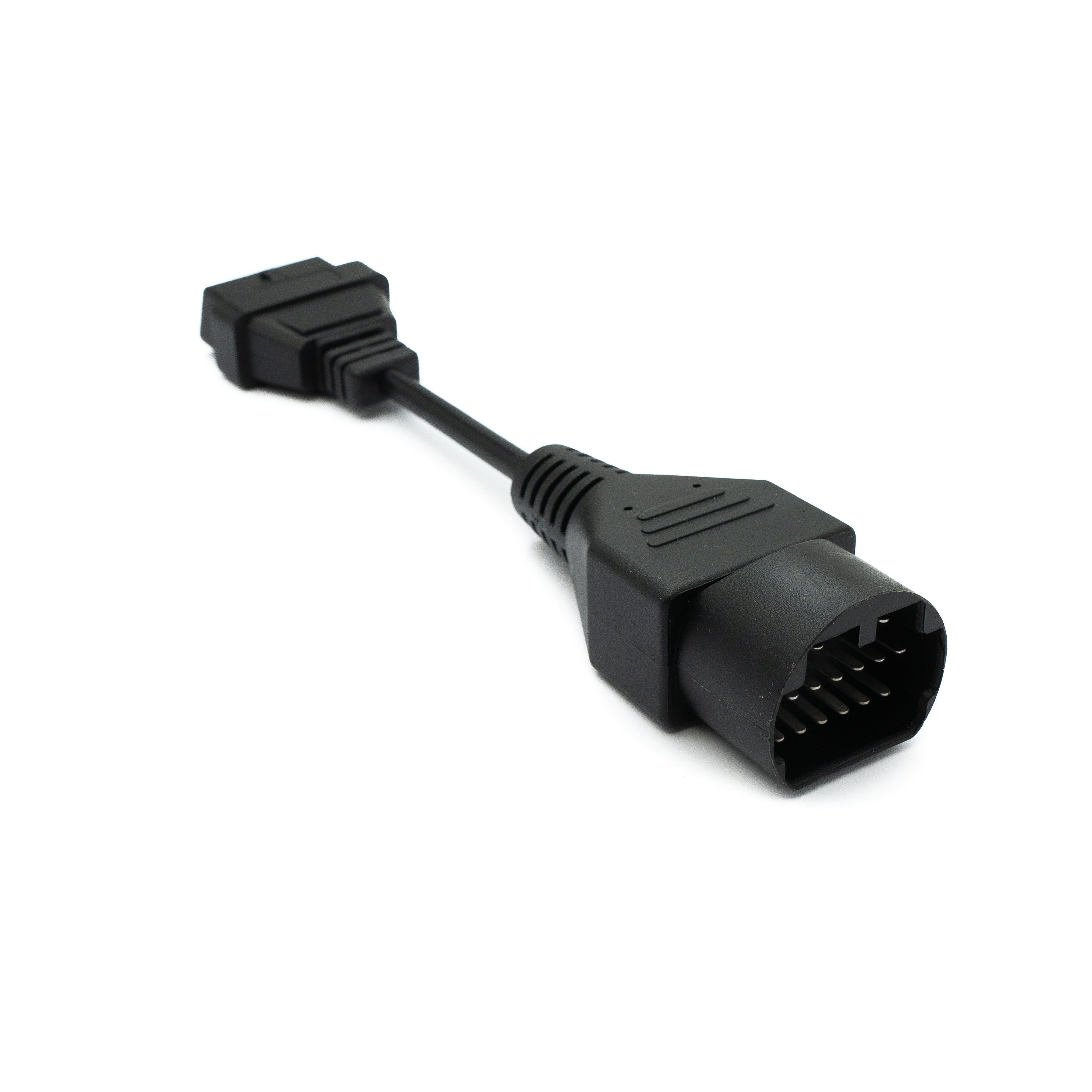SYSTEM-S OBD Kabel 10 cm OBD 2 Buchse für Mazda 17pin in Schwarz für Auto Diagnose