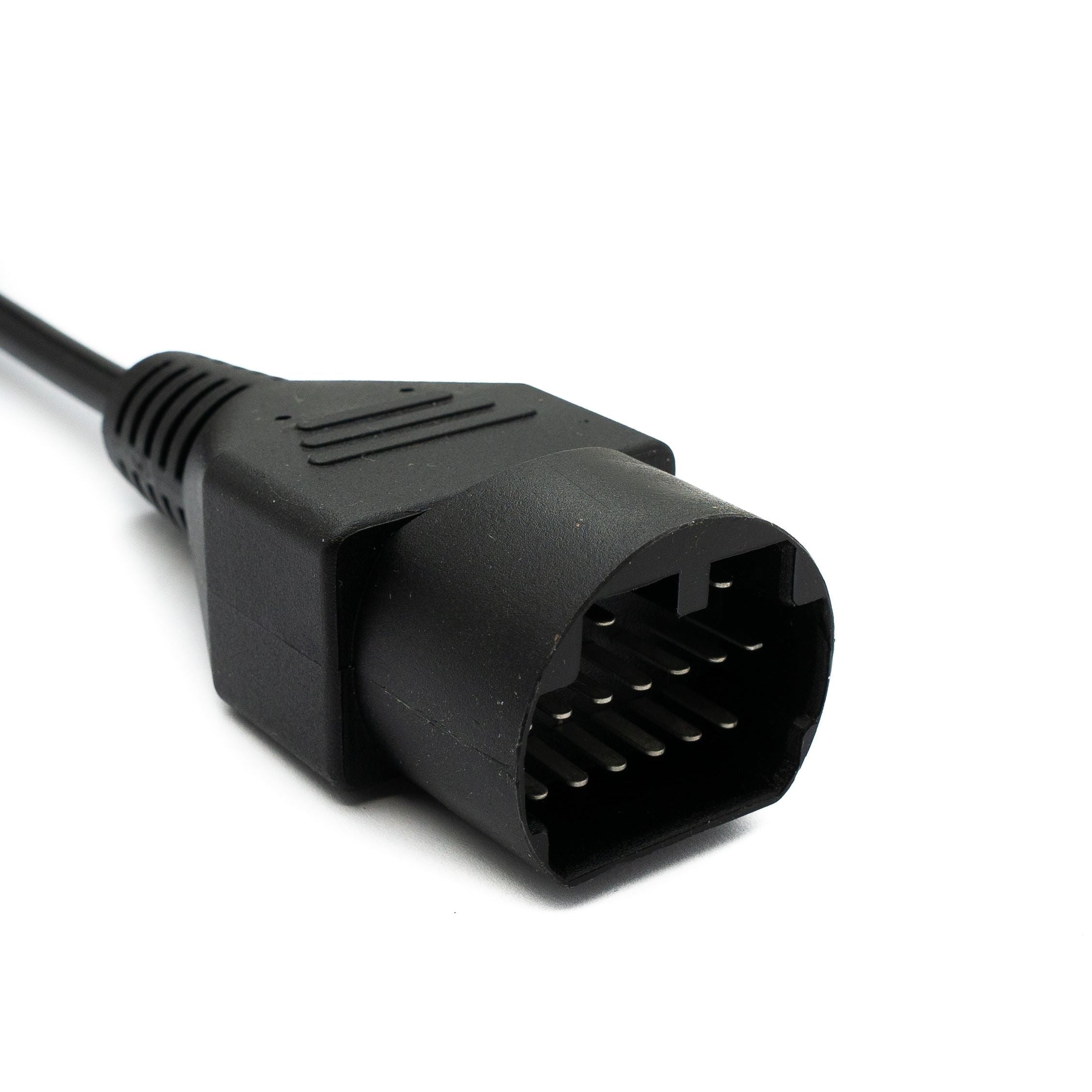 SYSTEM-S OBD Kabel 10 cm OBD 2 Buchse für Mazda 17pin in Schwarz für Auto Diagnose
