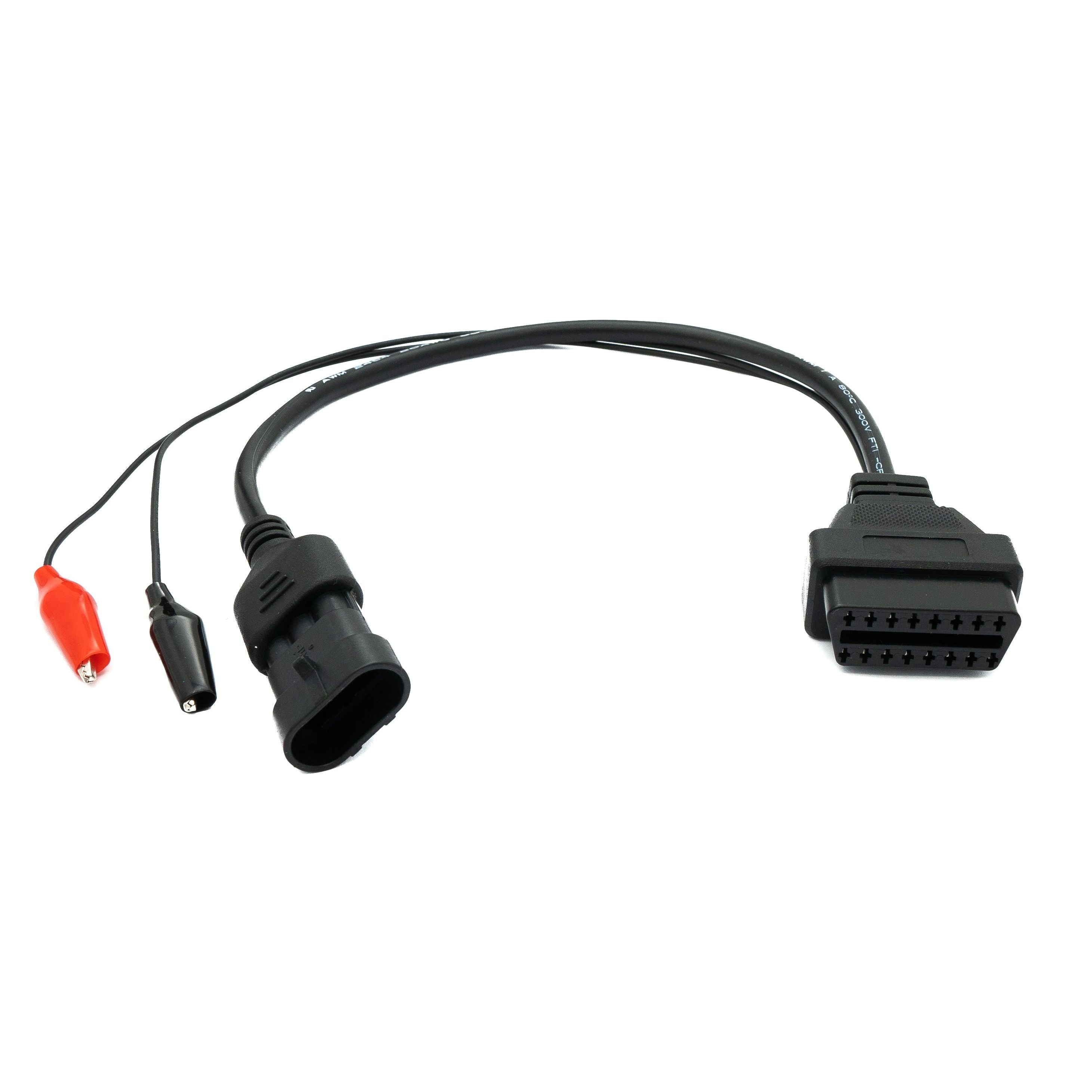 System S OBD Kabel 30 Cm Fiat 3 Pin OBD 2 Diagnose Verbindung Schwarz Für Auto Kabelsatz