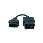 System-S OBD Kabel 10 cm OBD2 17-Pin Toyota Anschluss Diagnosekabel Schwarz Für Auto Diagnose