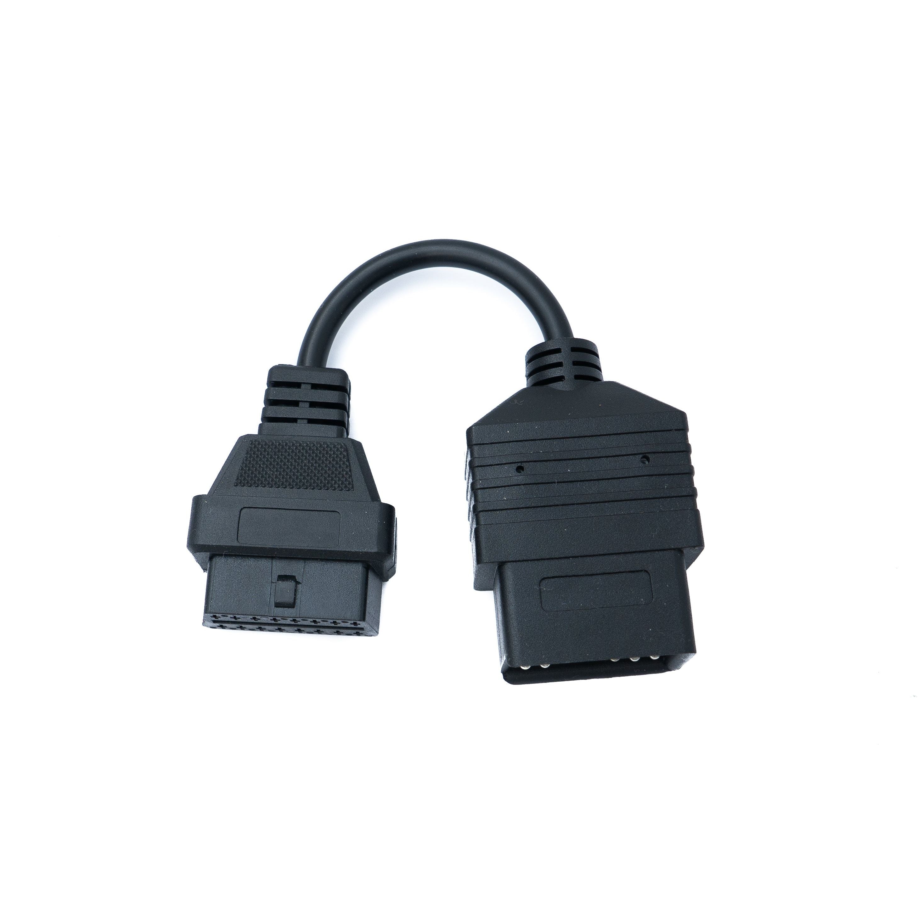 System-S OBD Kabel 10 cm OBD2 17-Pin Toyota Anschluss Diagnosekabel Schwarz Für Auto Diagnose