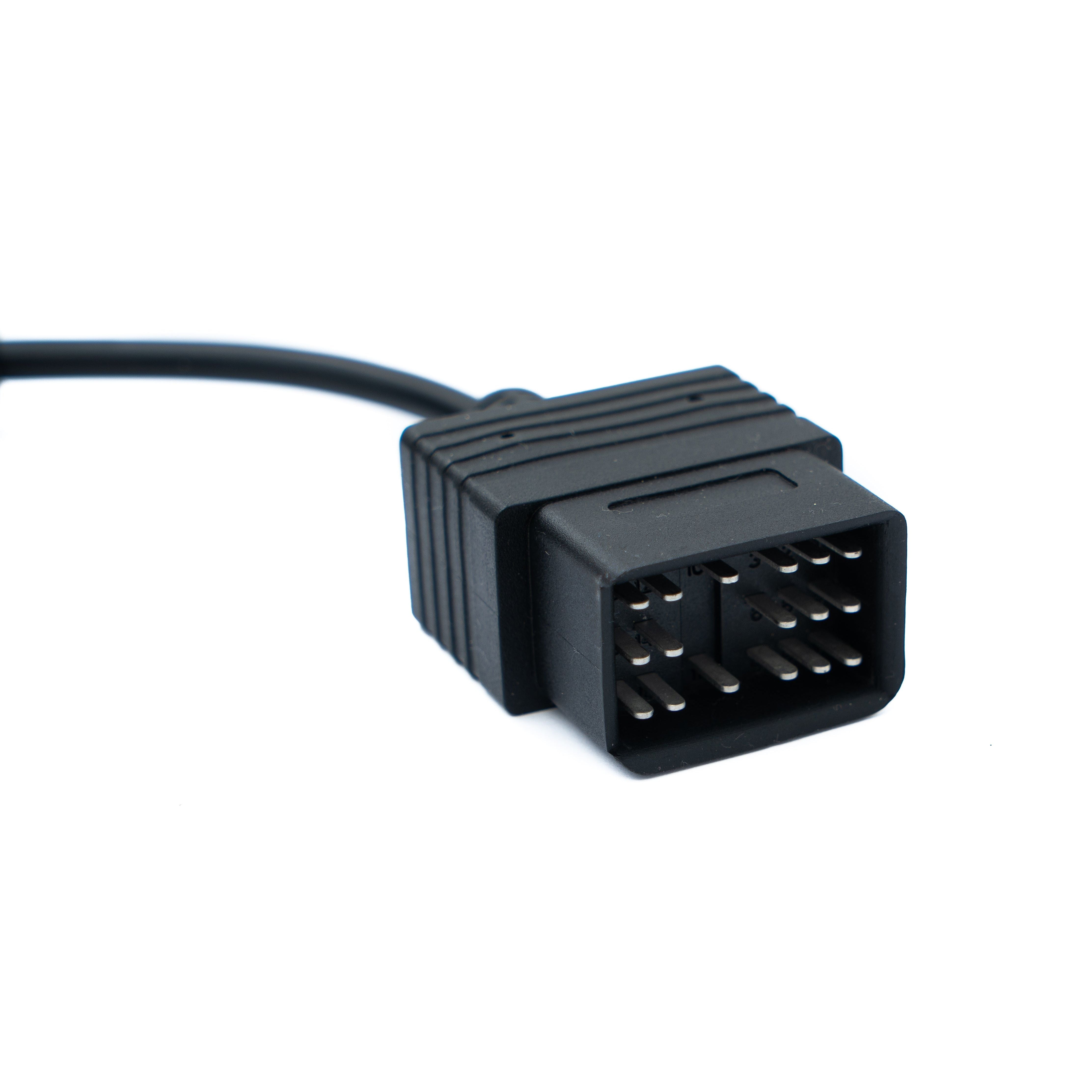 System-S OBD Kabel 10 cm OBD2 17-Pin Toyota Anschluss Diagnosekabel Schwarz Für Auto Diagnose