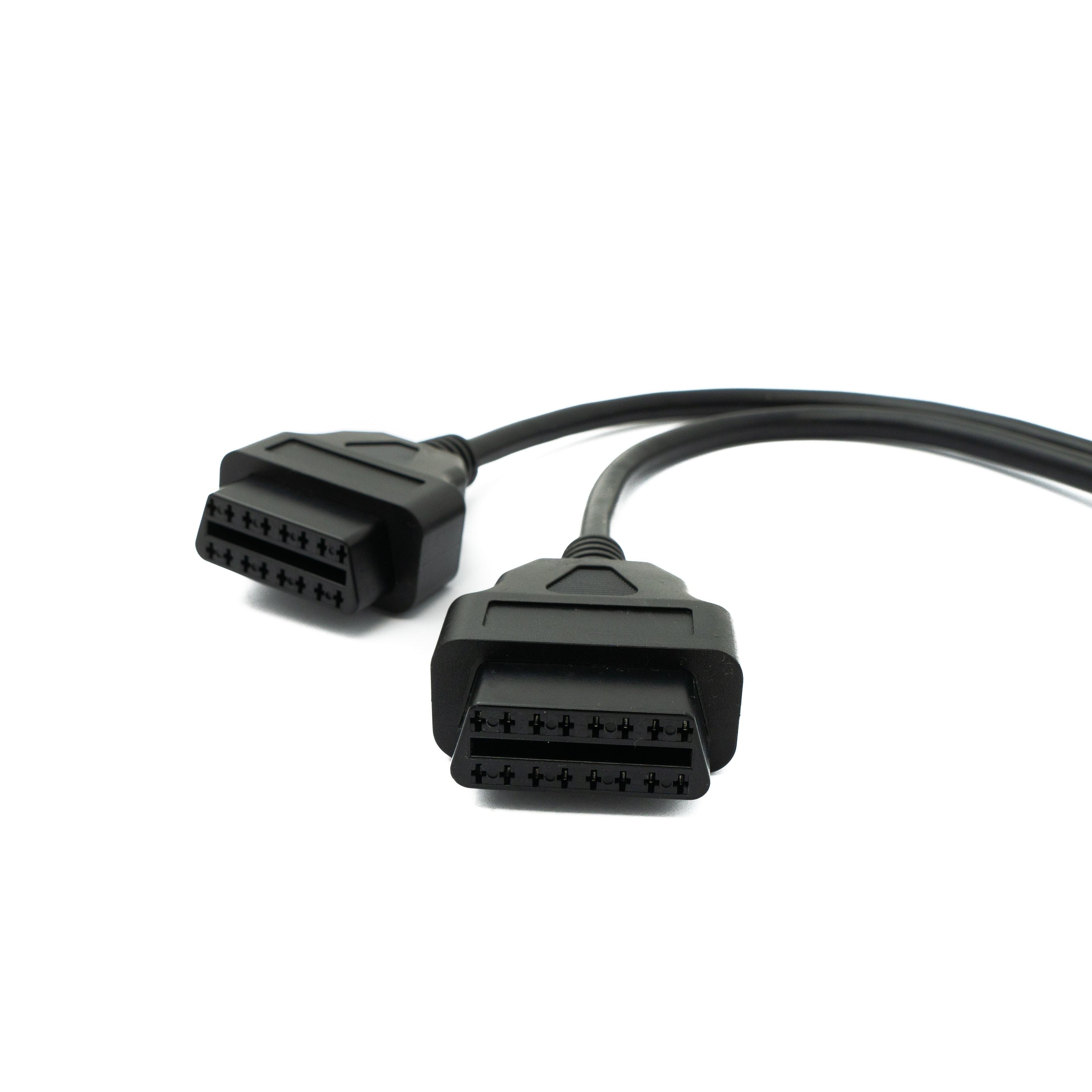 OBD Y Kabel 20 cm OBD2 16Pin J1962M Stecker Zu 2x J1962F Buchse Fahrzeugdiagnose