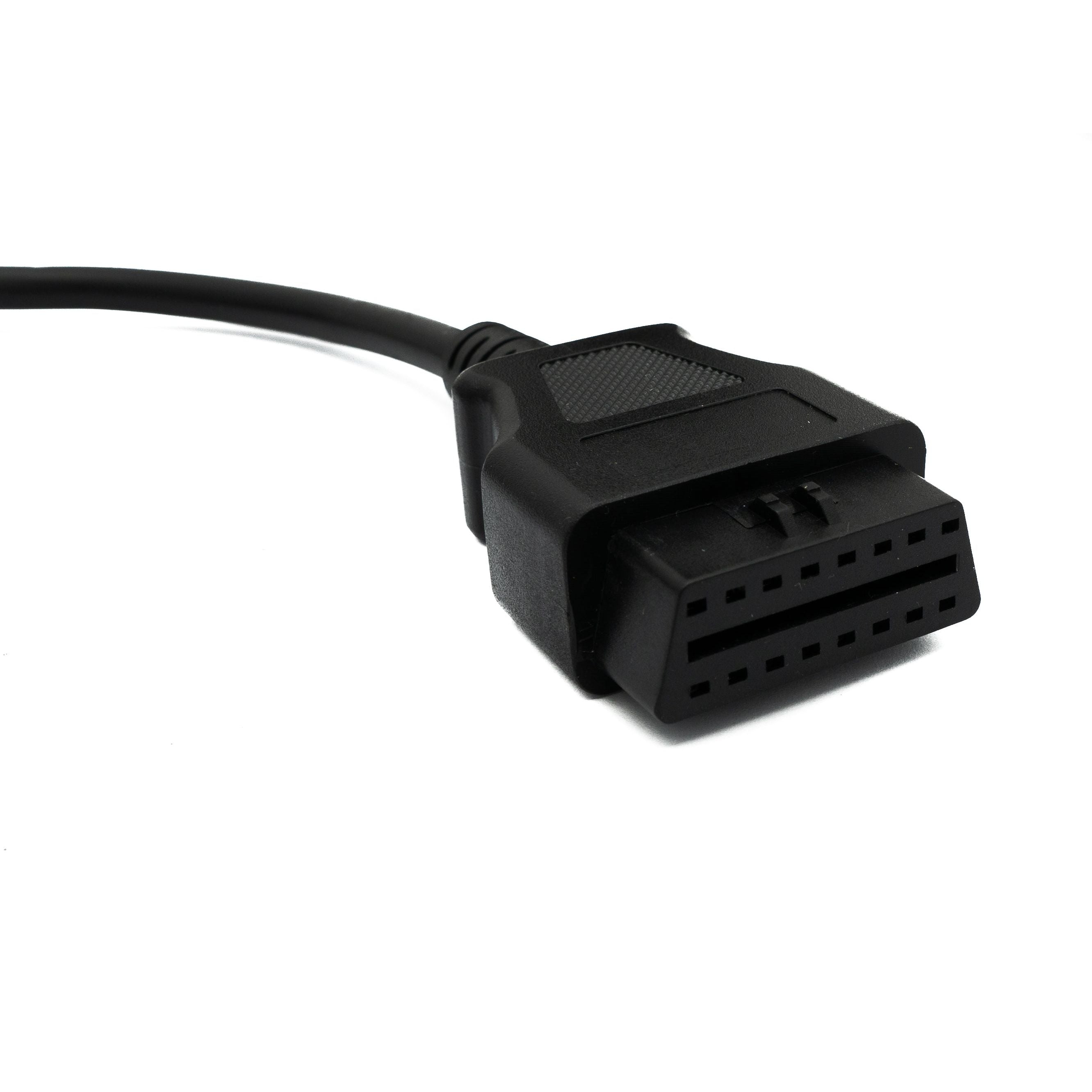 OBD Kabel 20 Cm OBD2 Anschluss 30 Pin Iveco Diagnosekabel Schwarz Für Fahrzeuge Geeignet