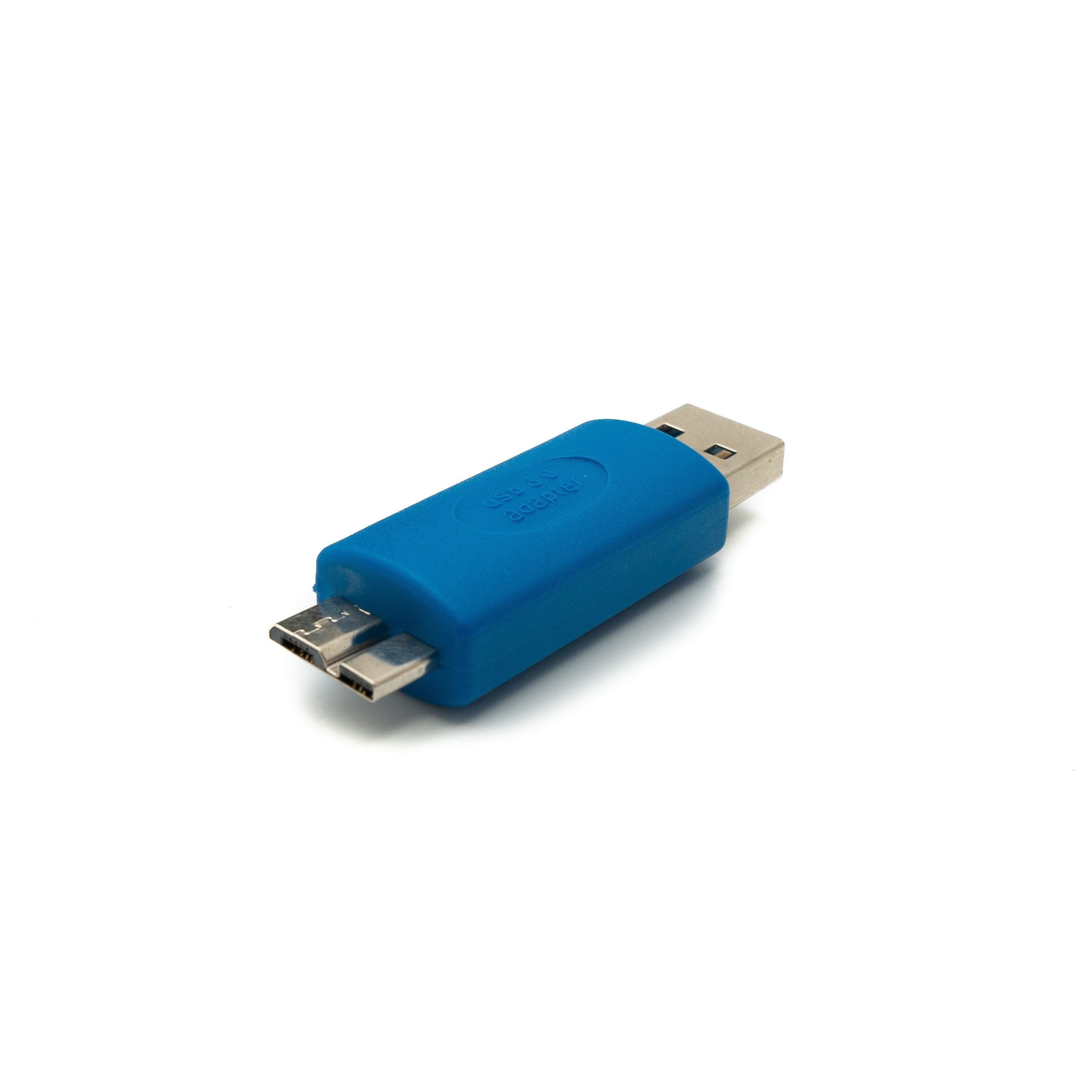 SYSTEM-S USB 3.0 Adapter Typ A Stecker zu Micro B Stecker Kabel in Blau
