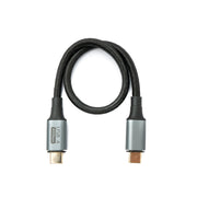 System-S USB4 Kabel 30 cm - Hochgeschwindigkeits USB 4.0 mit 40 Gbit/s, Geflochten, Schwarz, Typ C zu C