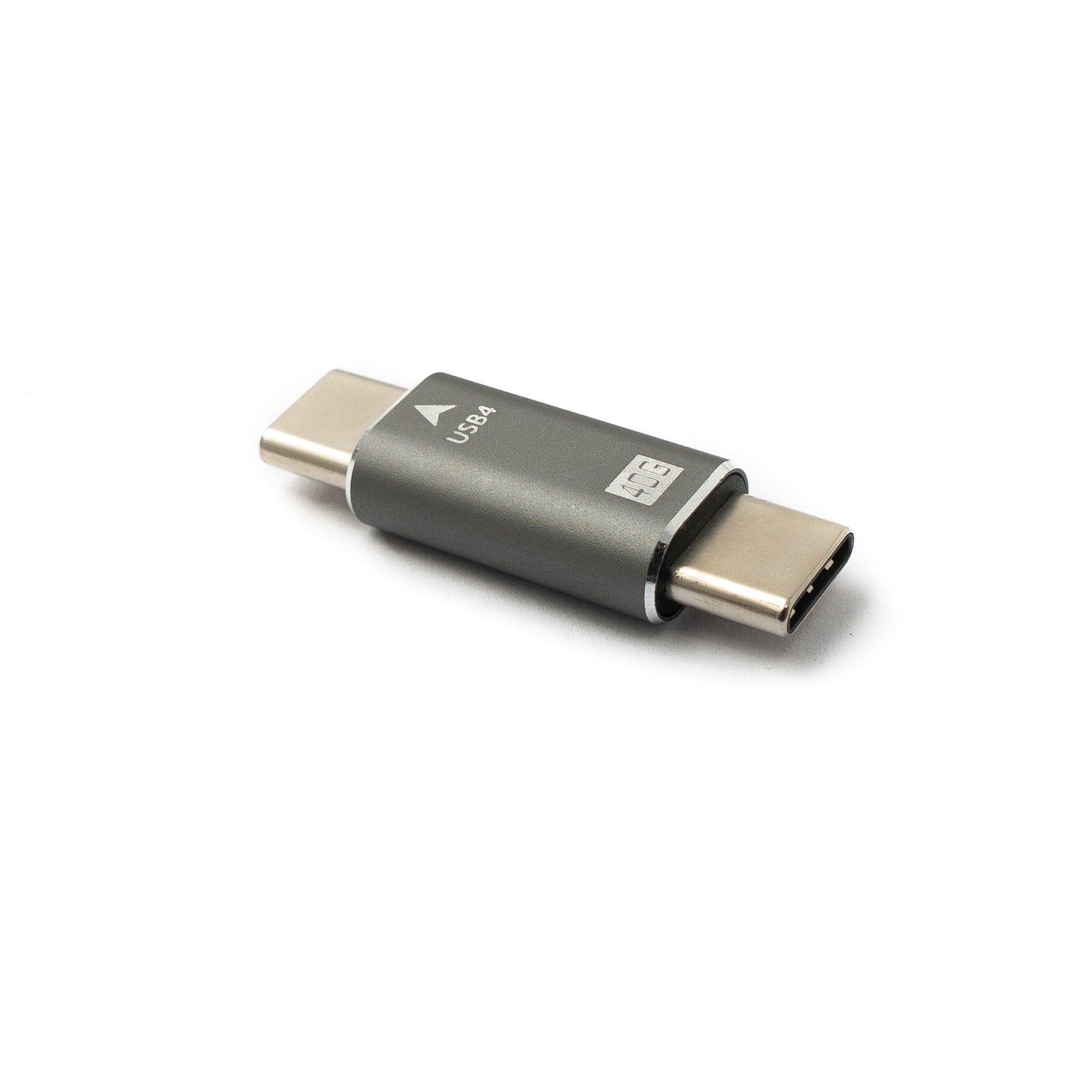 SYSTEM-S USB4 USB Adapter Typ C Stecker zu Stecker 40 Gbit/s USB 4.0 Kabel in Grau