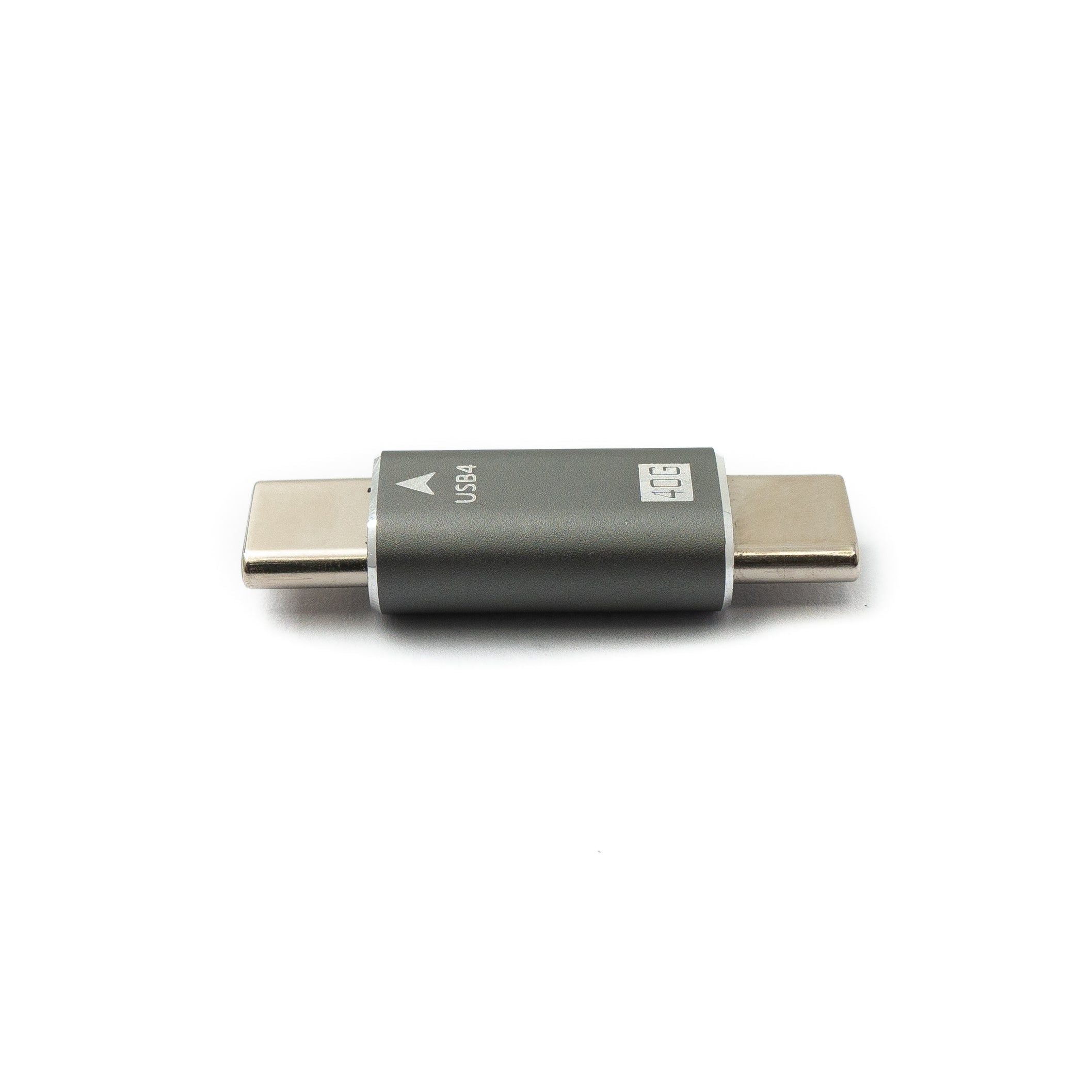 SYSTEM-S USB4 USB Adapter Typ C Stecker zu Stecker 40 Gbit/s USB 4.0 Kabel in Grau
