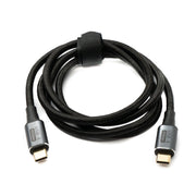 SYSTEM-S USB4 USB Kabel 120 cm Typ C Stecker zu Stecker 40 Gbit/s USB 4.0 geflochten Schwarz