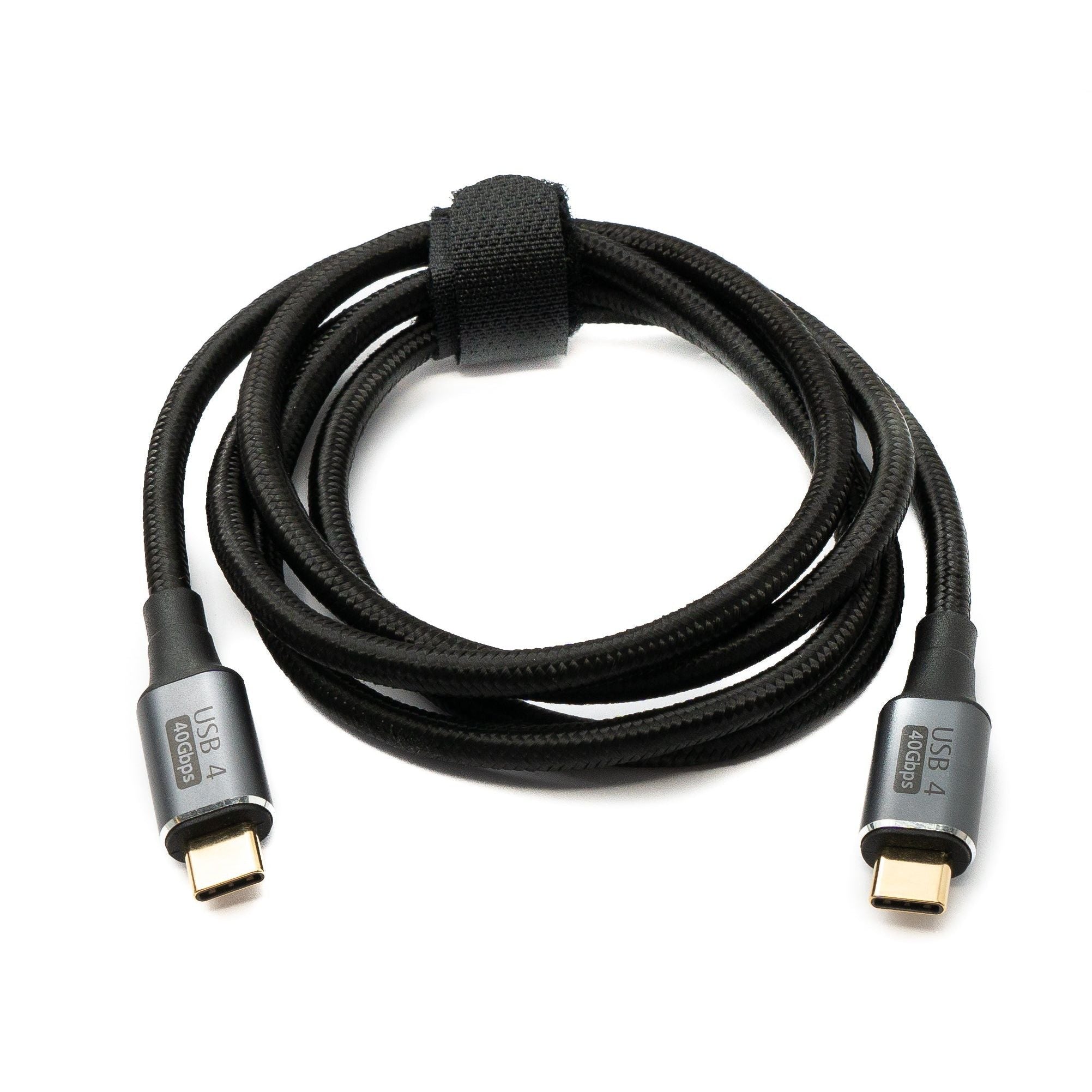 SYSTEM-S USB4 USB Kabel 120 cm Typ C Stecker zu Stecker 40 Gbit/s USB 4.0 geflochten Schwarz