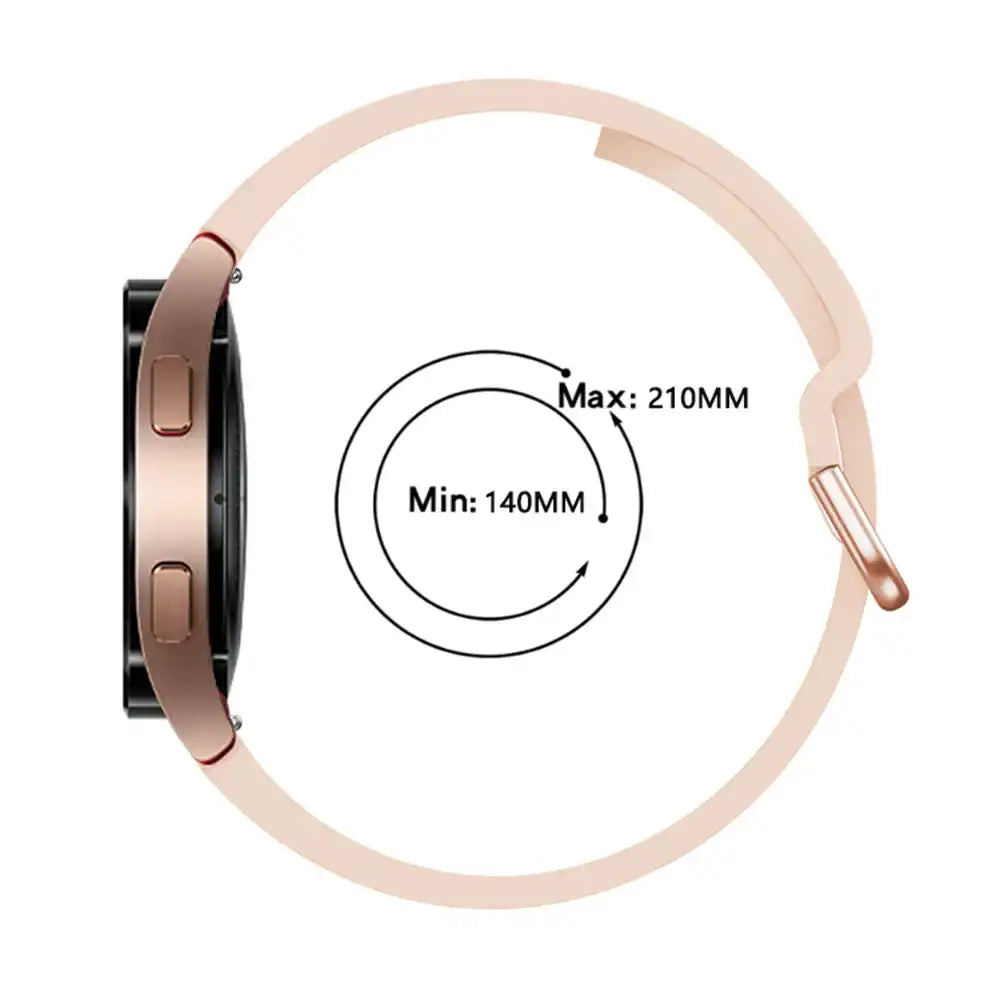 SYSTEM-S Armband flexibel aus Silikon 20mm für Samsung Galaxy Watch 4 Smartwatch Pink