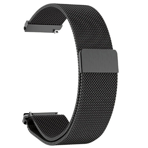 Milanaise Armband 20 Mm Schwarz Metallverschluss Für Samsung Galaxy Watch 4 Elegant Und Langlebig