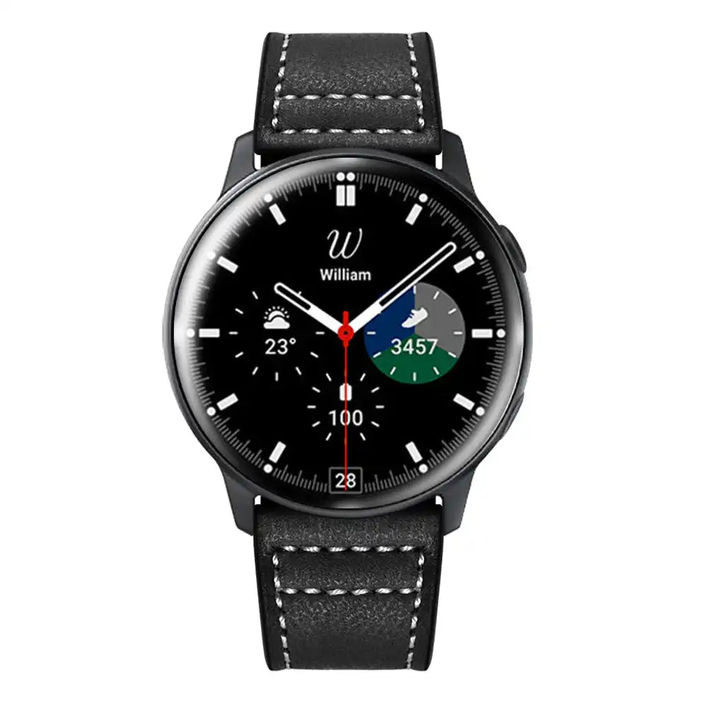 SYSTEM-S Armband flexibel aus Silikon 20mm für Samsung Galaxy Watch 4 Smartwatch Schwarz