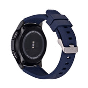 Silikon Armband 22mm Für Samsung Gear S3 Frontier Kompatibel Dunkelblau Uhrband Bequem