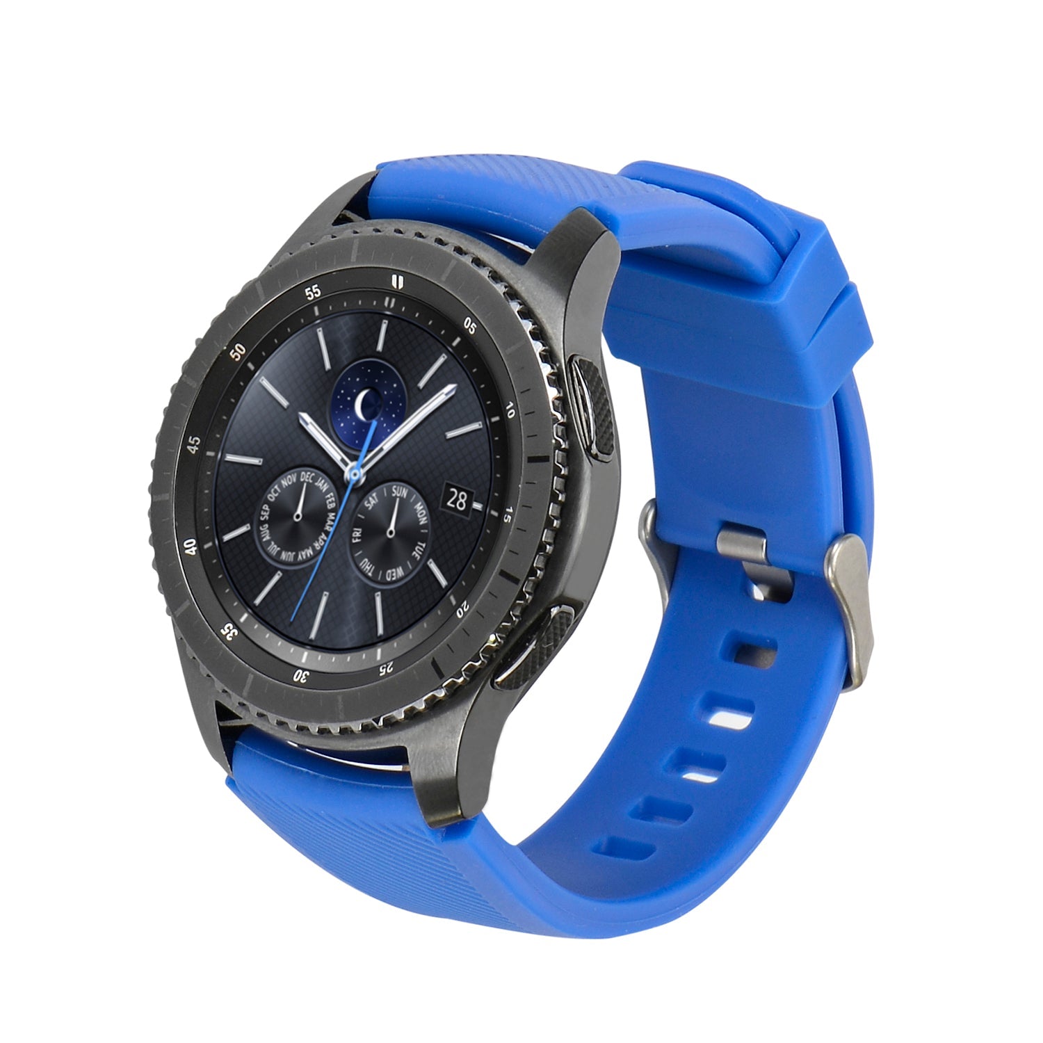 Blaues Silikonarmband 22mm Für Samsung Gear S3 Frontier Smartwatch Wechselarmband