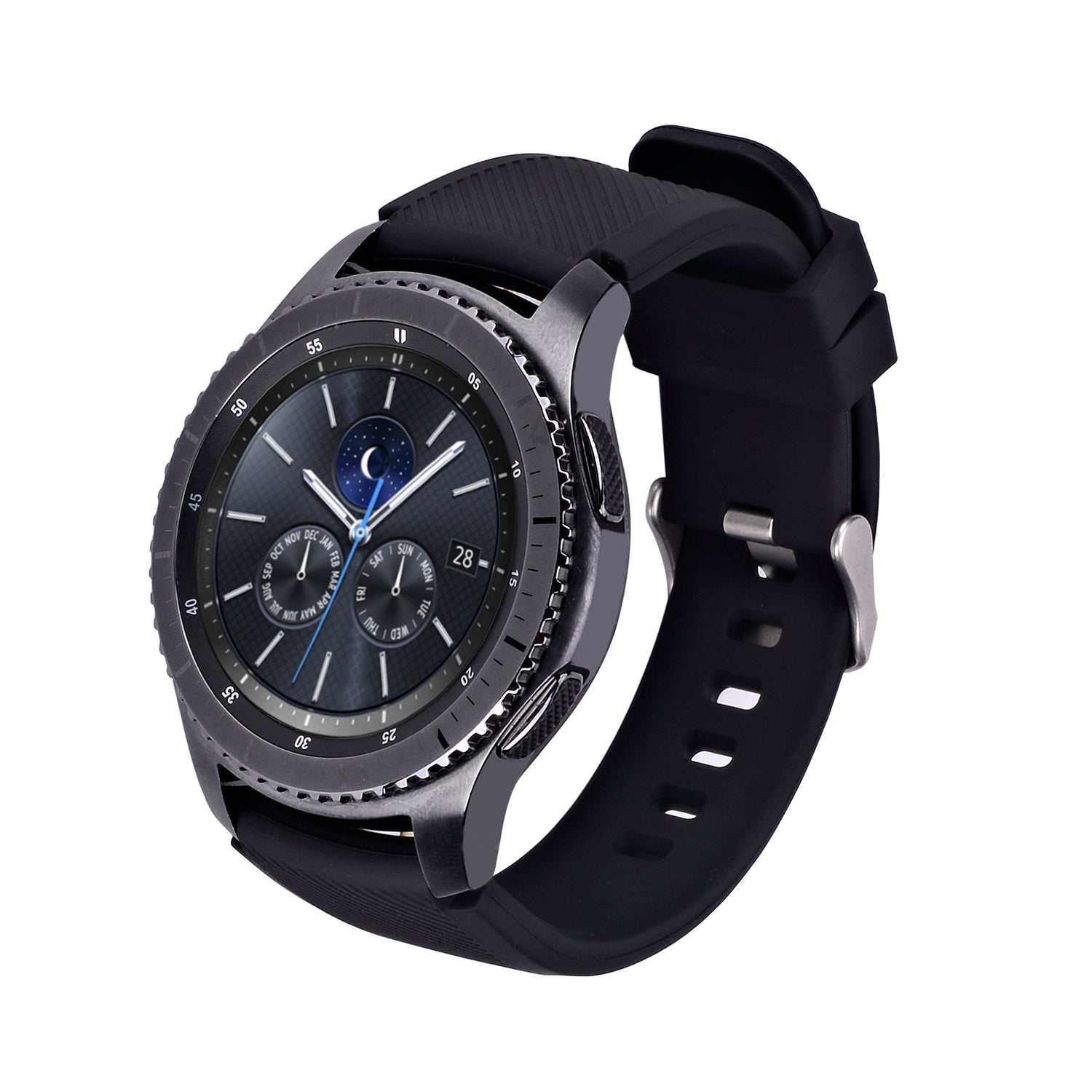 SYSTEM-S Silikonarmband 20mm Für Huawei Watch 2 - Flexibles Gepunktetes Stilvolles Design