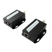 SYSTEM-S 75 Ohm IP Extender Set LAN RJ45 zu BNC Koaxialkabel in Schwarz