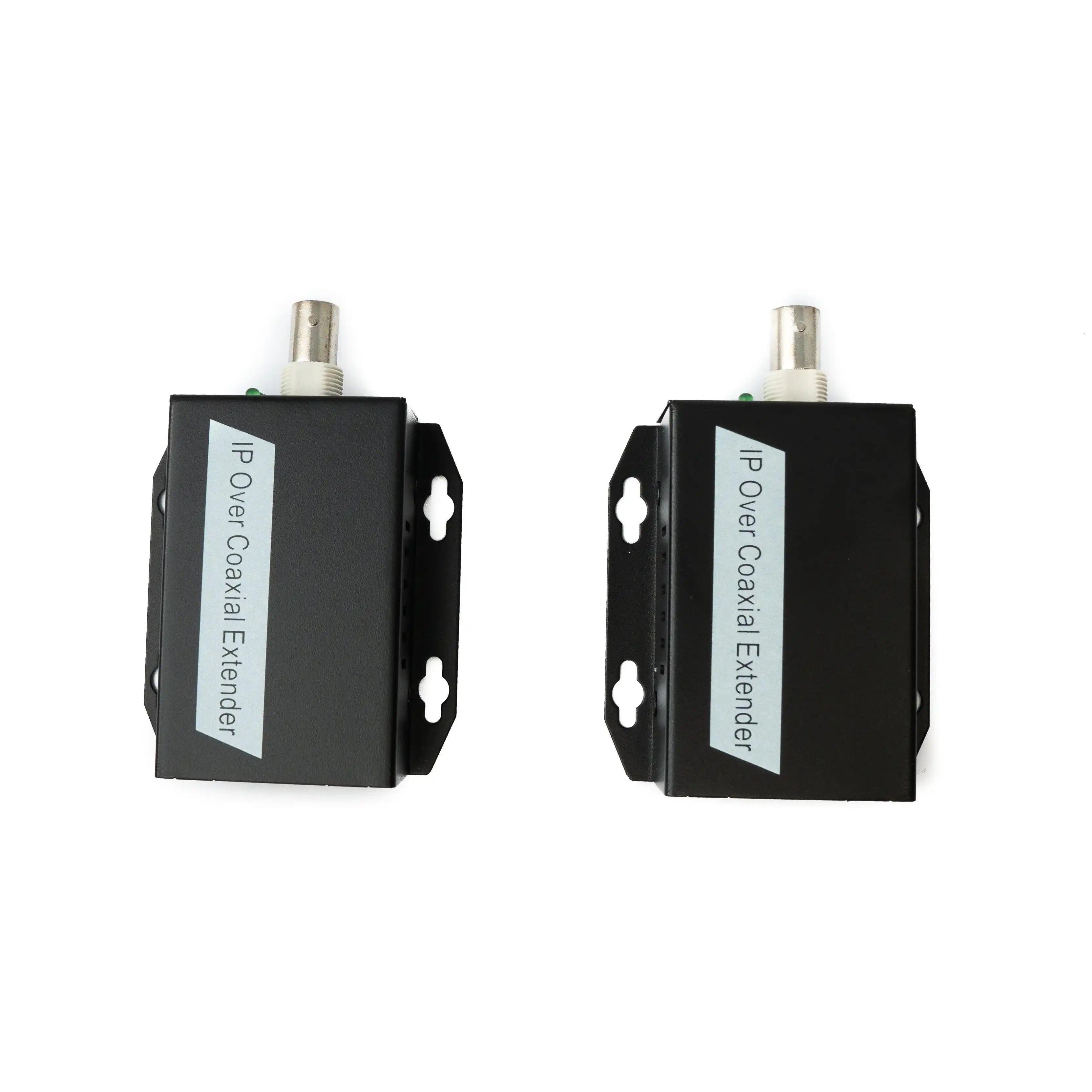 SYSTEM-S 75 Ohm IP Extender Set LAN RJ45 zu BNC Koaxialkabel in Schwarz