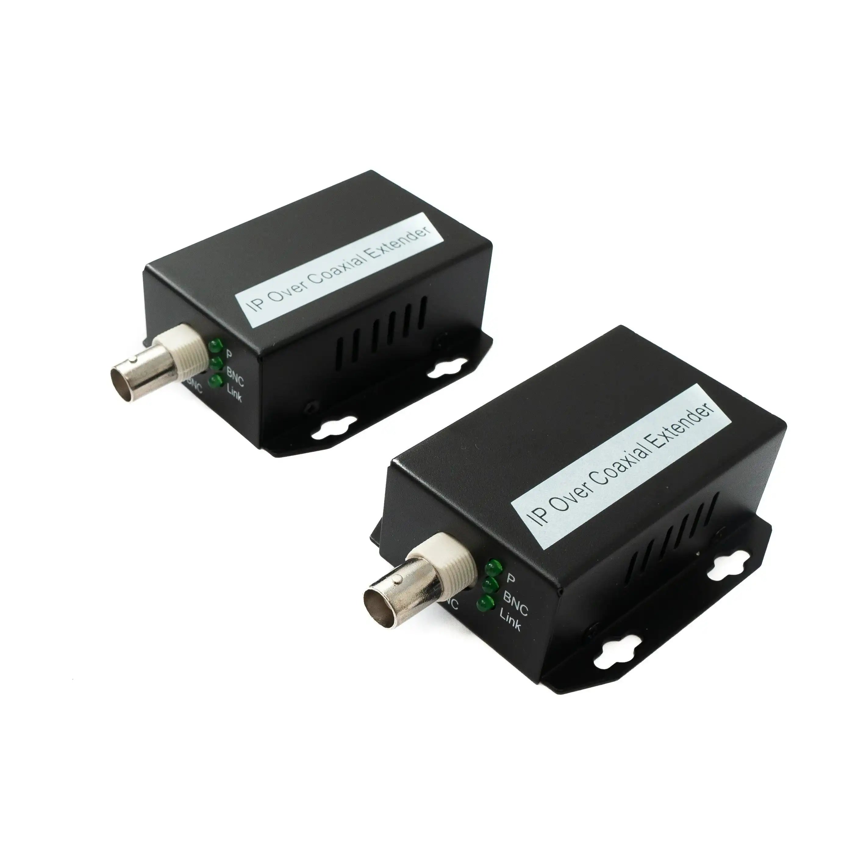 SYSTEM-S 75 Ohm IP Extender Set LAN RJ45 zu BNC Koaxialkabel in Schwarz
