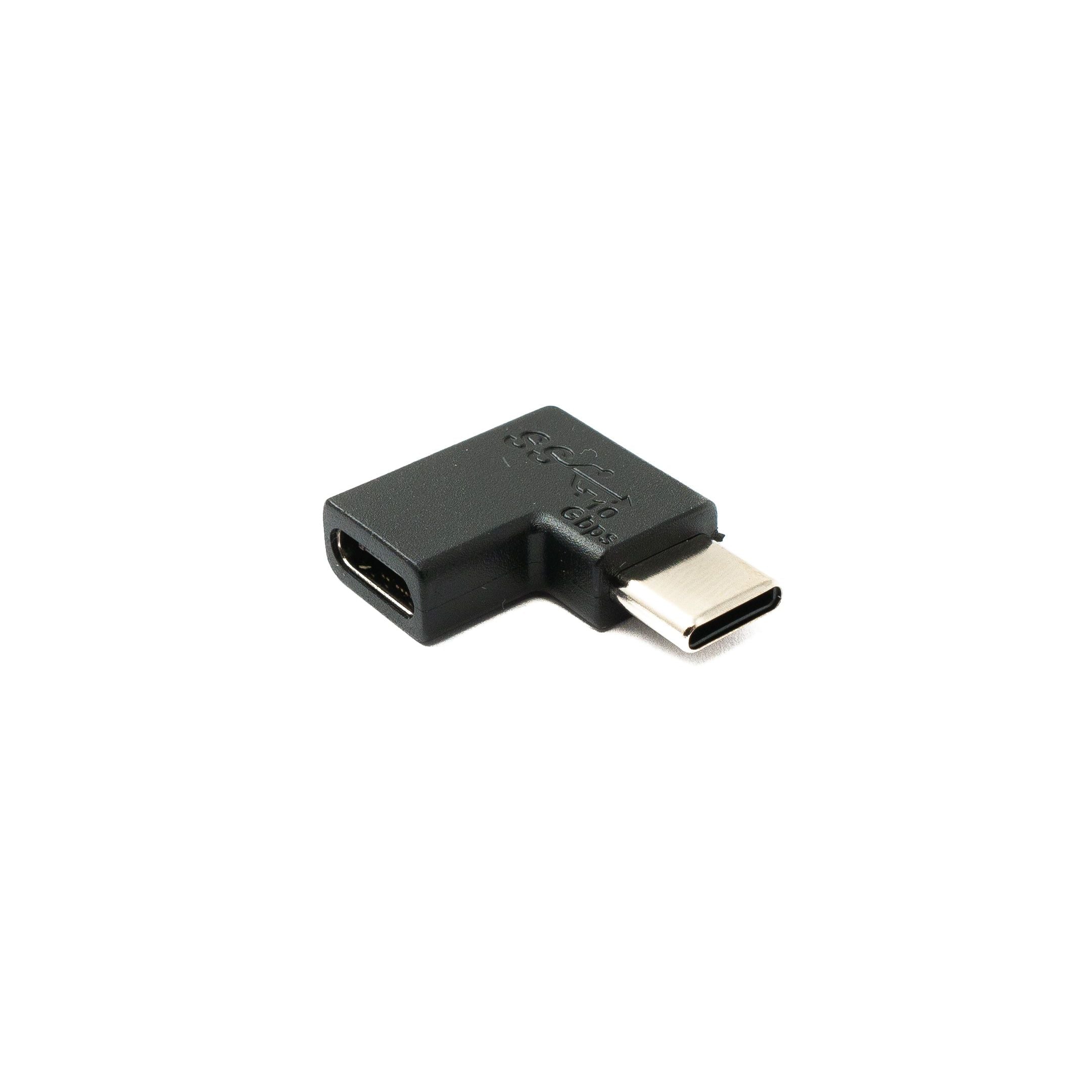 USB C Winkeladapter 3.1 Gen 2 Mit Aluminiumgehäuse Schnelle 5 Gbit Pro Sekunde Übertragung Schwarz