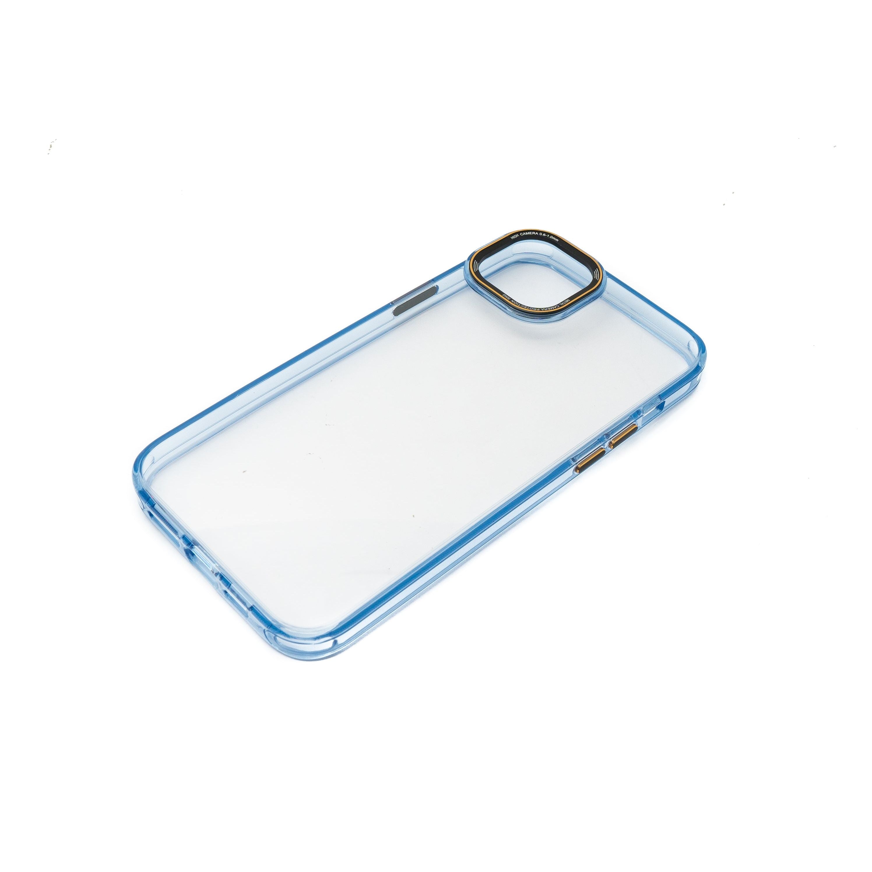 System-S TPU Schutzhülle Blau Transparent Für Iphone 14 Plus Mit Kamera und Buttonschutz