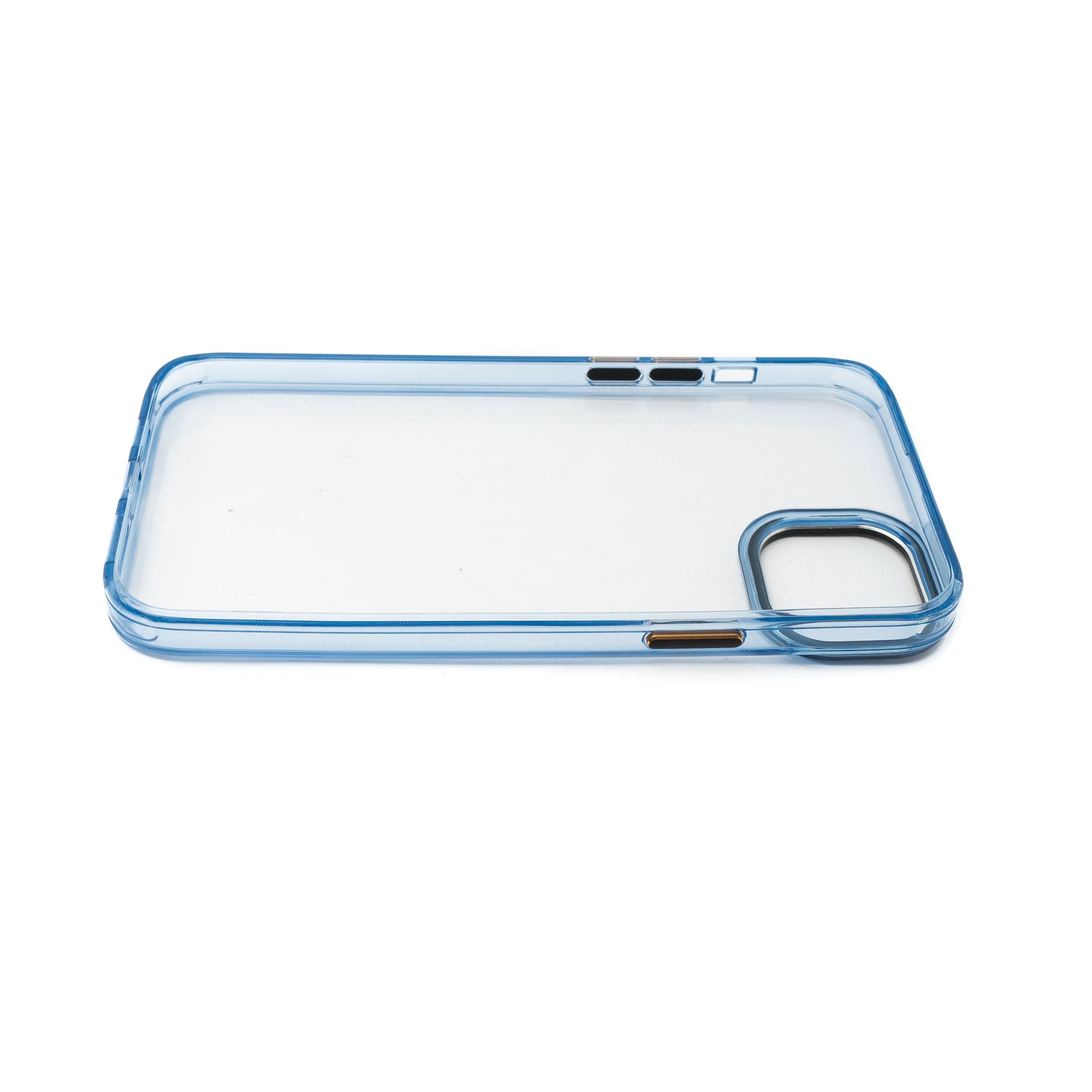 System-S TPU Schutzhülle Blau Transparent Für Iphone 14 Plus Mit Kamera und Buttonschutz