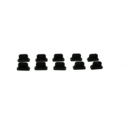 SYSTEM-S 10x USB Micro B Port Abdeckung Silikon Anti Staub Schutz 7 x 2 mm Stecker in Schwarz