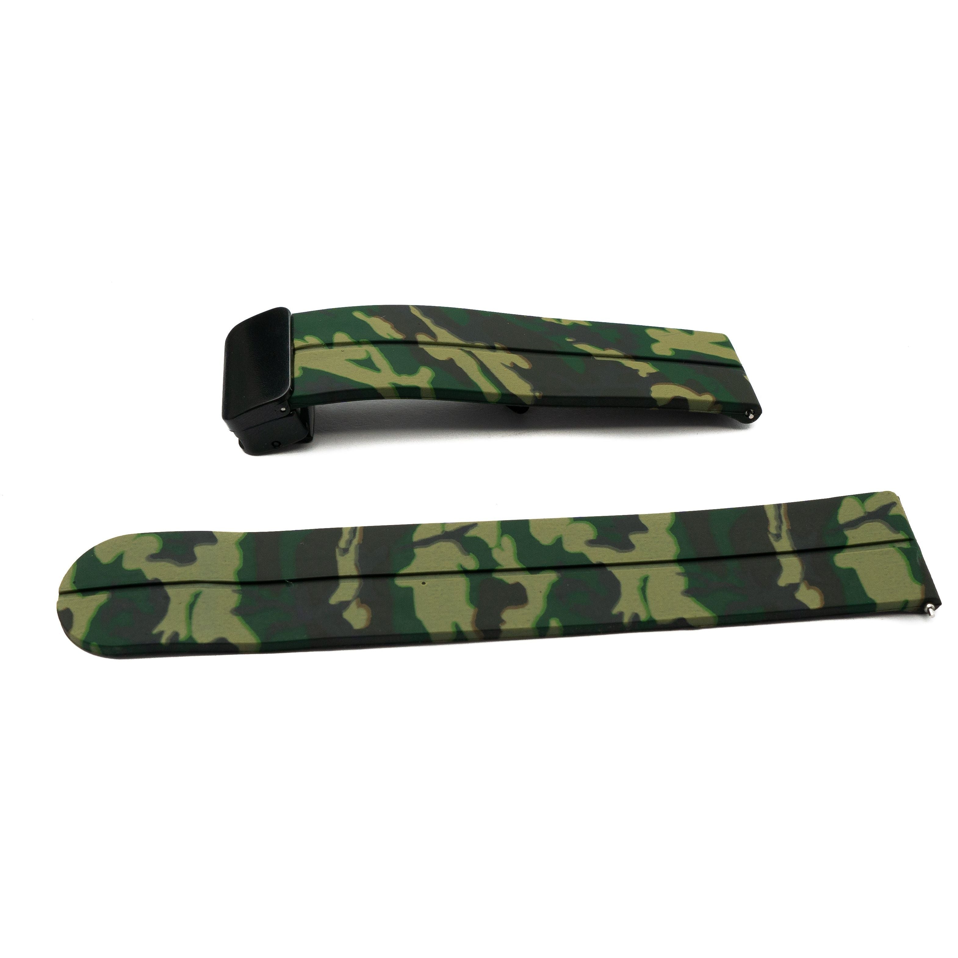 System S Tarn Grün Silikonarmband 20 Mm Mit Kippfaltschließe Für Smartwatch Bequemer Tragekomfort