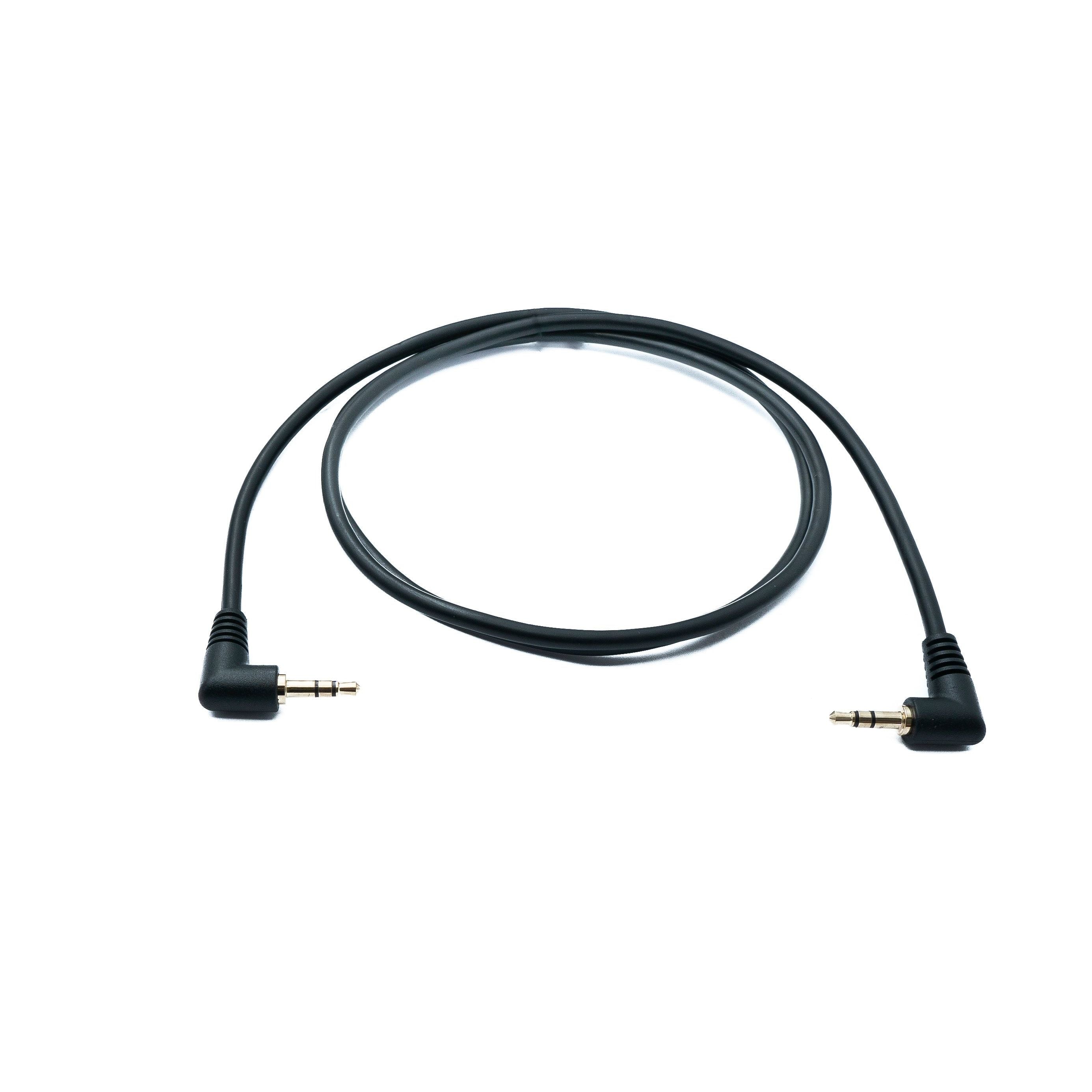 SYSTEM-S Audio Klinke Kabel 100 cm 3,5 mm 3 polig Stecker zu Stecker Winkel AUX